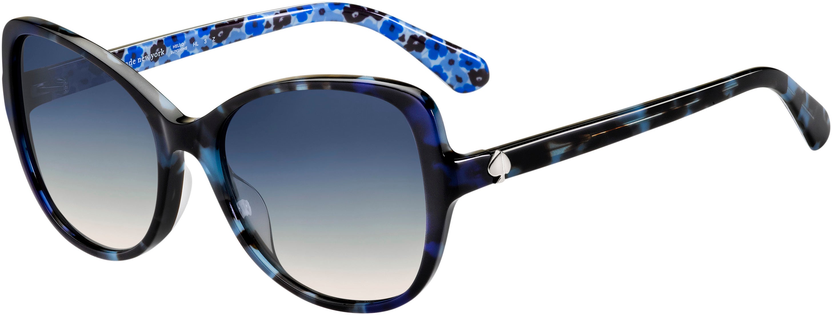 Kate Spade Esmae/G/S Cat Eye/butterfly Sunglasses 0XP8-0XP8  Bl Havana Blue (Z7 Blue Gradient Polarized)