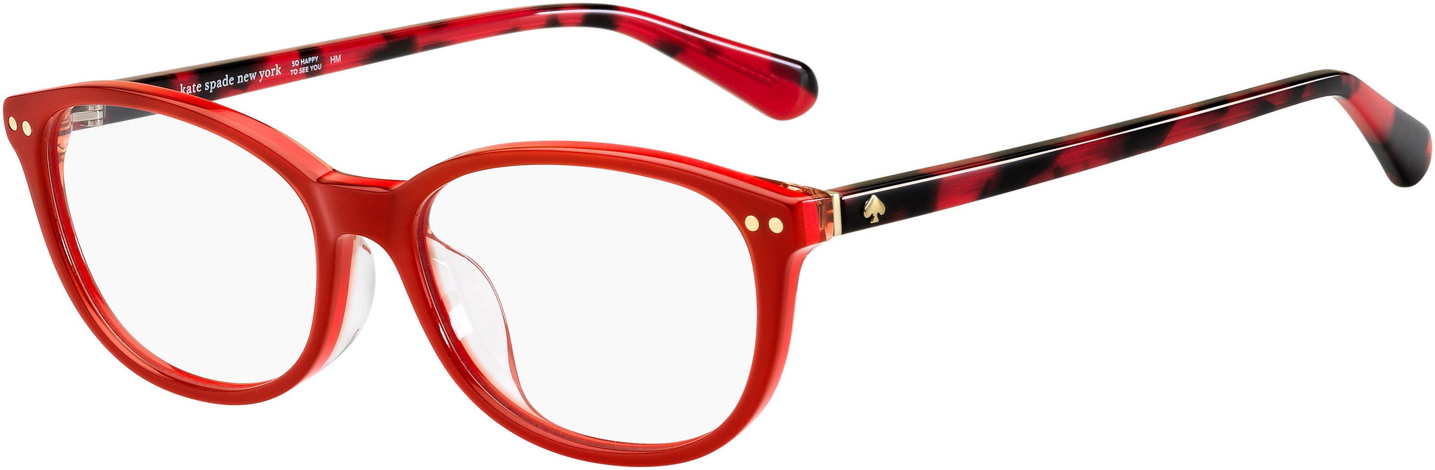 Kate Spade Evangeline/F Oval Modified Eyeglasses 0C9A-0C9A  Red (00 Demo Lens)