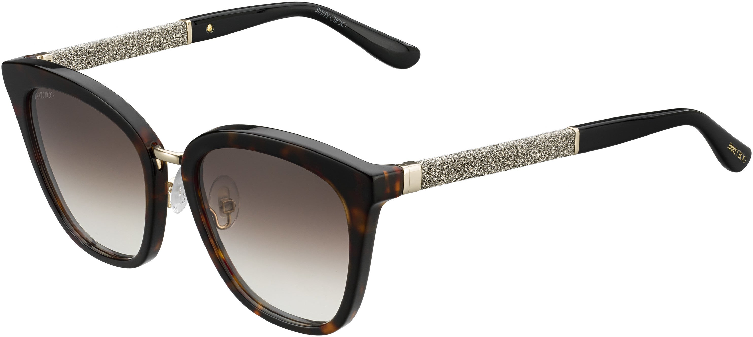 Jimmy Choo Fabry/S Cat Eye/butterfly Sunglasses 0KBE-0KBE  Havana (JS Brown Gradient)