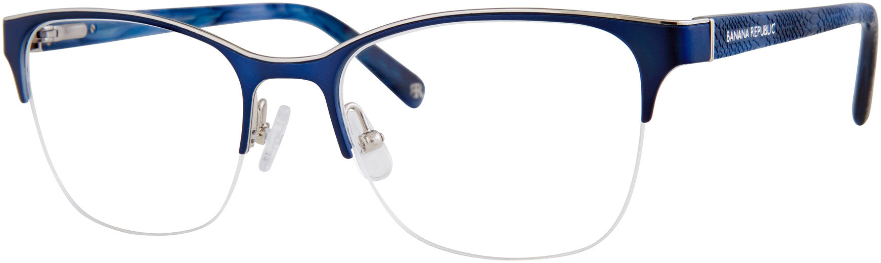 Banana Republic Fawn Rectangular Eyeglasses 0FLL-0FLL  Matte Blue (00 Demo Lens)