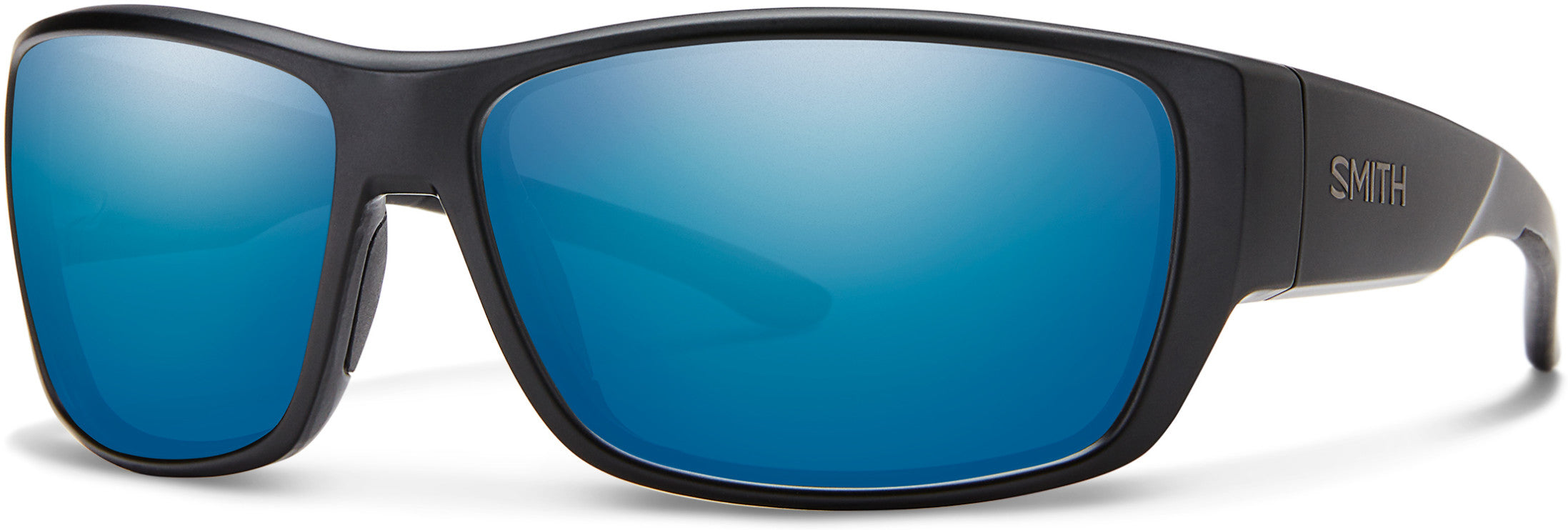 Smith Forge Rectangular Sunglasses 0003-0003  Matte Black (Z0 Ml Blue)