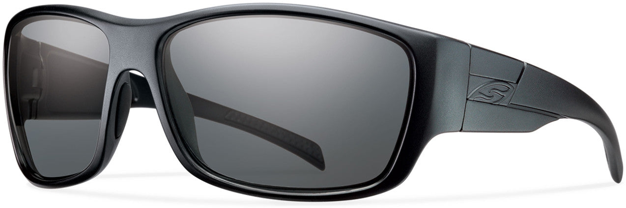 Smith Frontman Elite Rectangular Sunglasses 0003-0003  Matte Black (M9 Gray Pz)