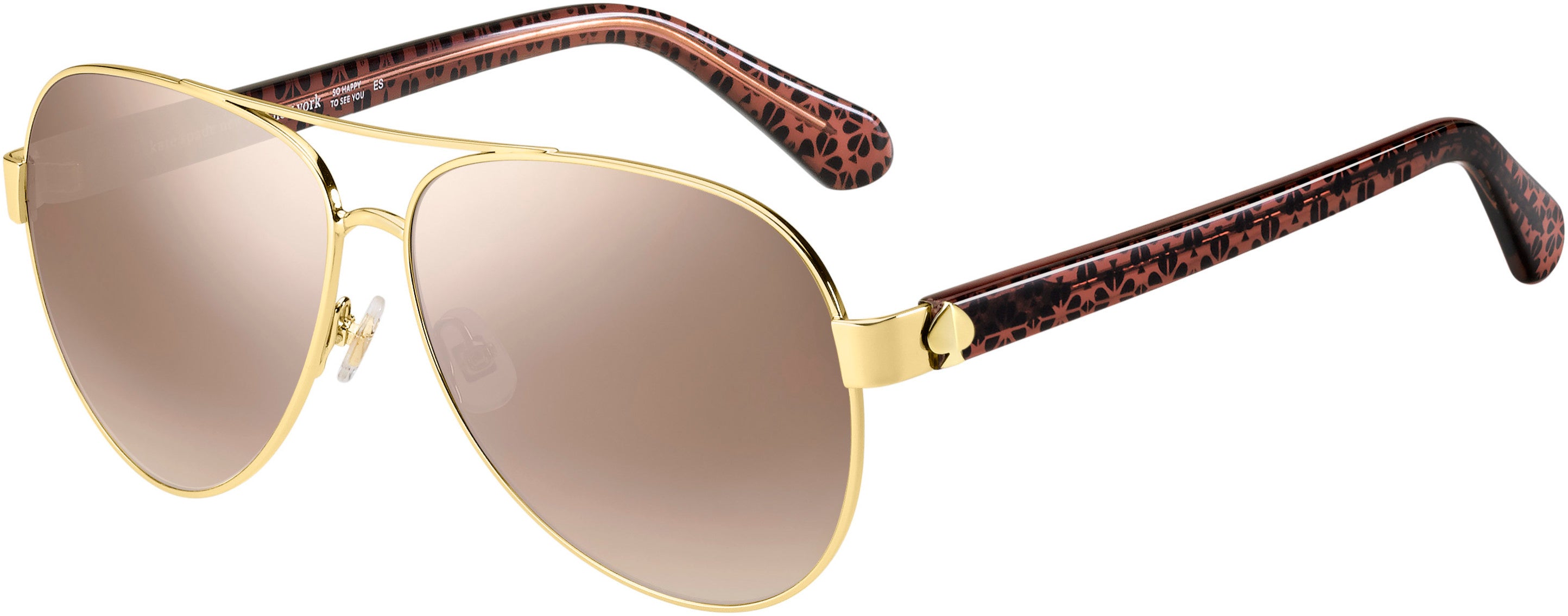 Kate Spade Geneva/S Aviator Sunglasses 0EYR-0EYR  Gold Pink (NQ Brown Mirror Gradient)