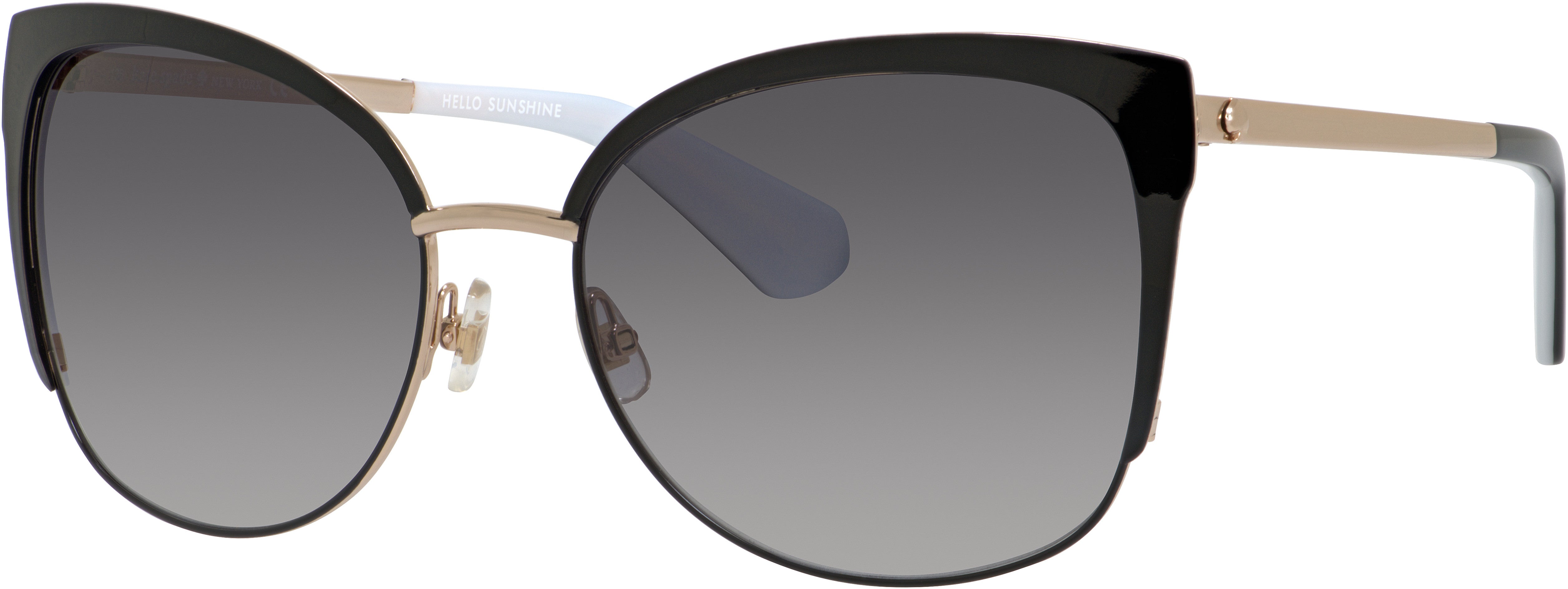 Kate Spade Genice/S Cat Eye/butterfly Sunglasses 0RRC-0RRC  Black Gold (F8 Gray Gradient)
