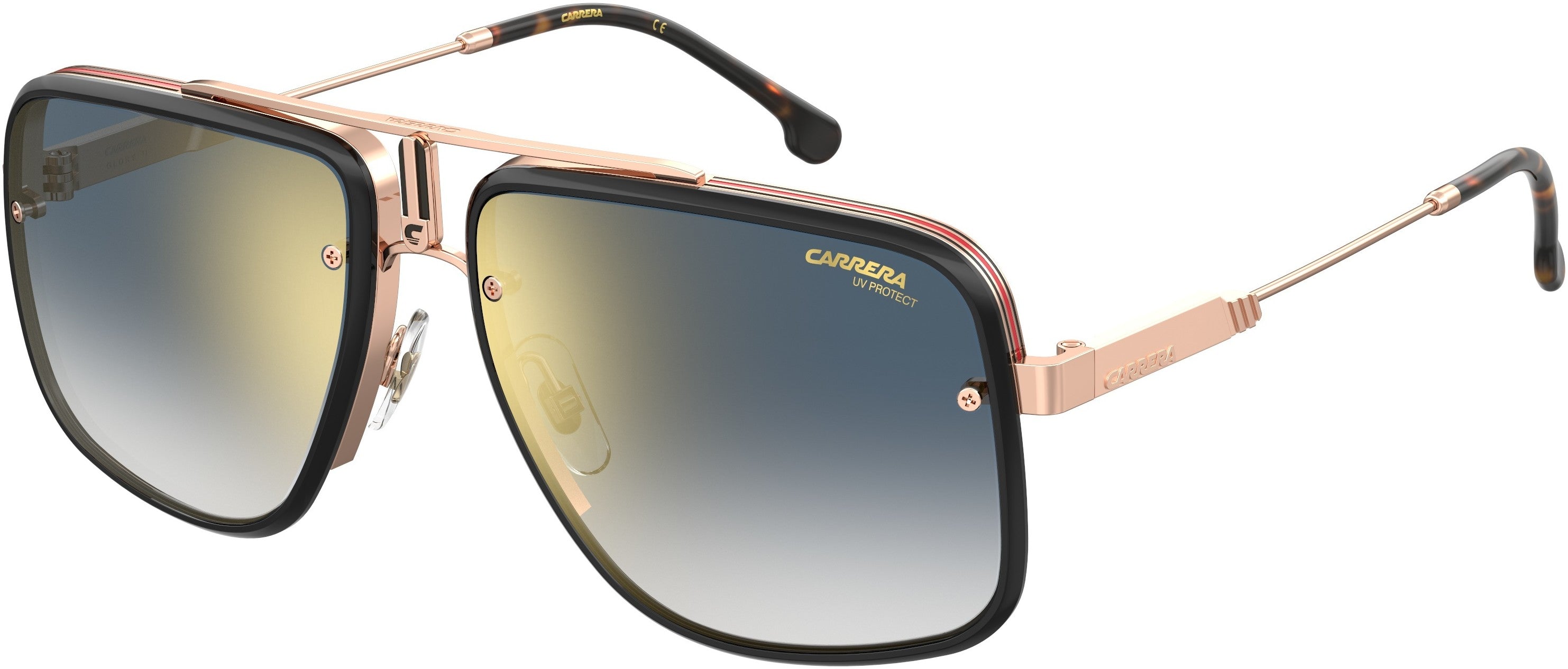 Carrera Glory Ii Rectangular Sunglasses 0DDB-0DDB  Gold Copper (1V Blsf Gdsp)