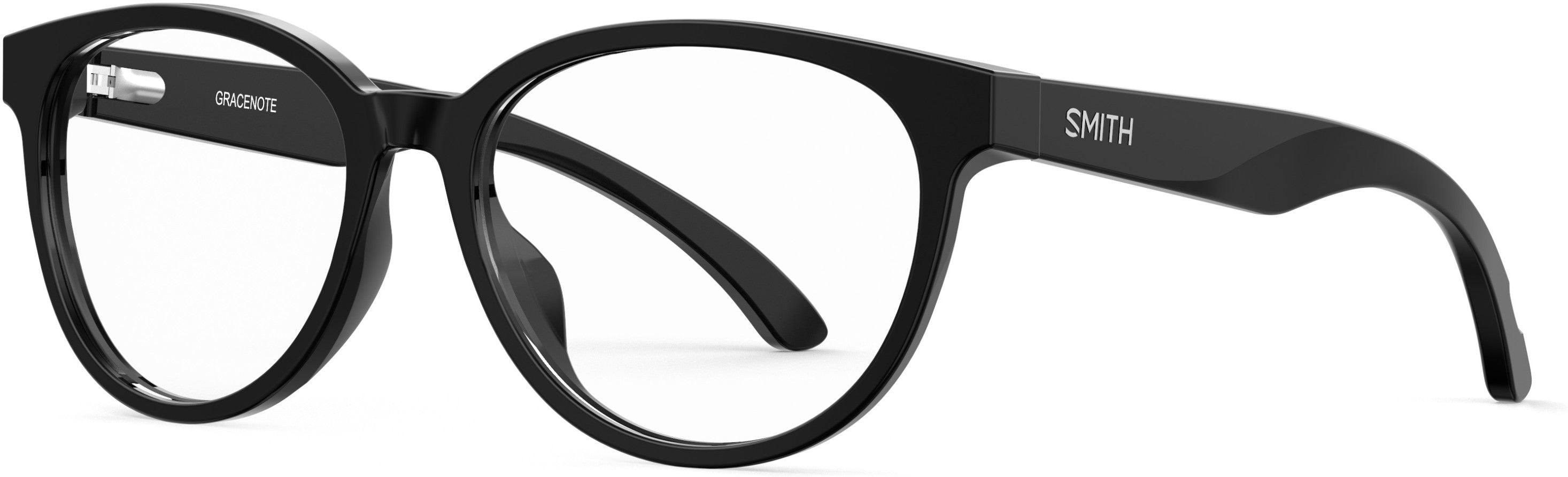 Smith Gracenote Oval Modified Eyeglasses 0807-0807  Black (00 Demo Lens)