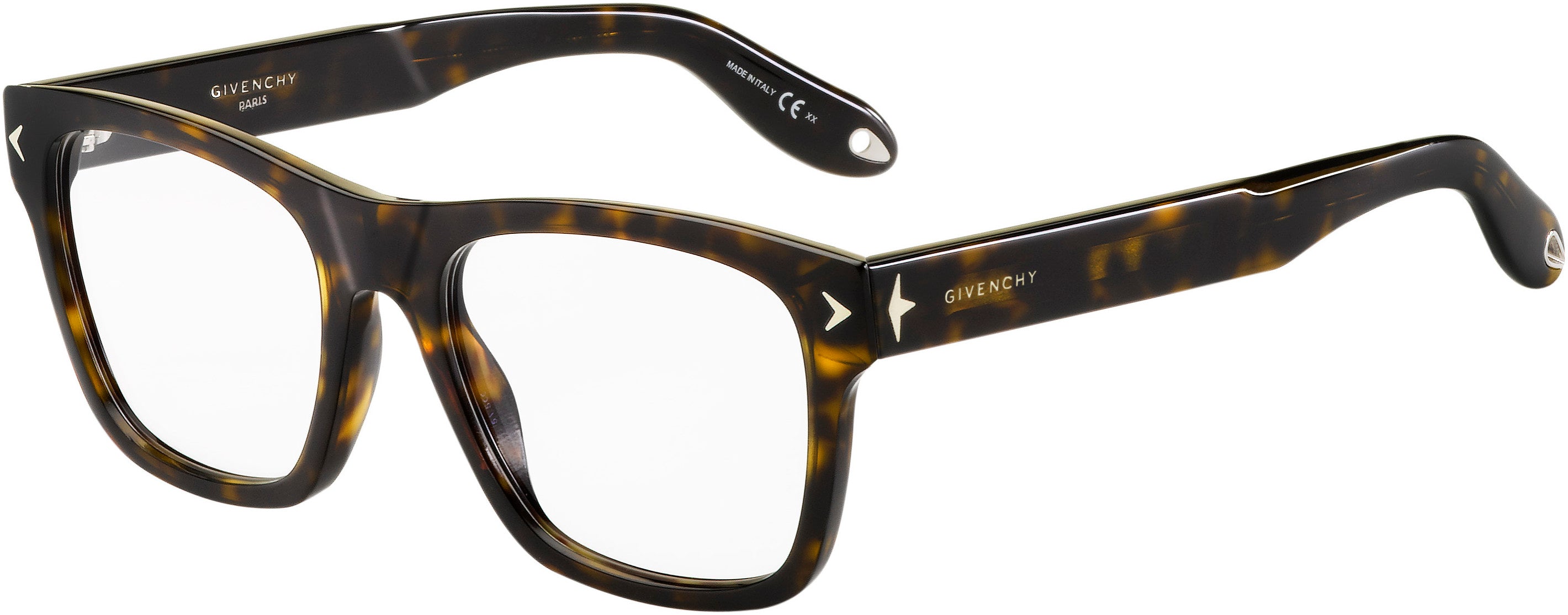  Givenchy 0010 Rectangular Eyeglasses 0086-0086  Dark Havana (00 Demo Lens)