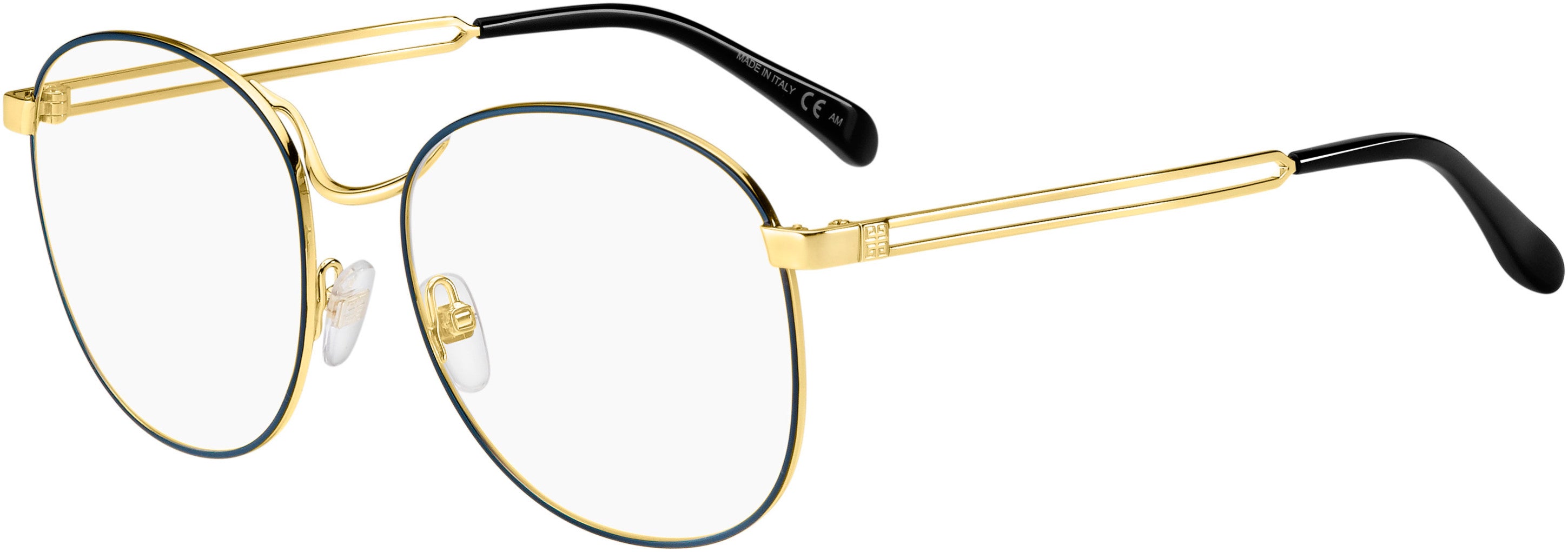  Givenchy 0107 Oval Modified Eyeglasses 0LKS-0LKS  Gold Blue (00 Demo Lens)