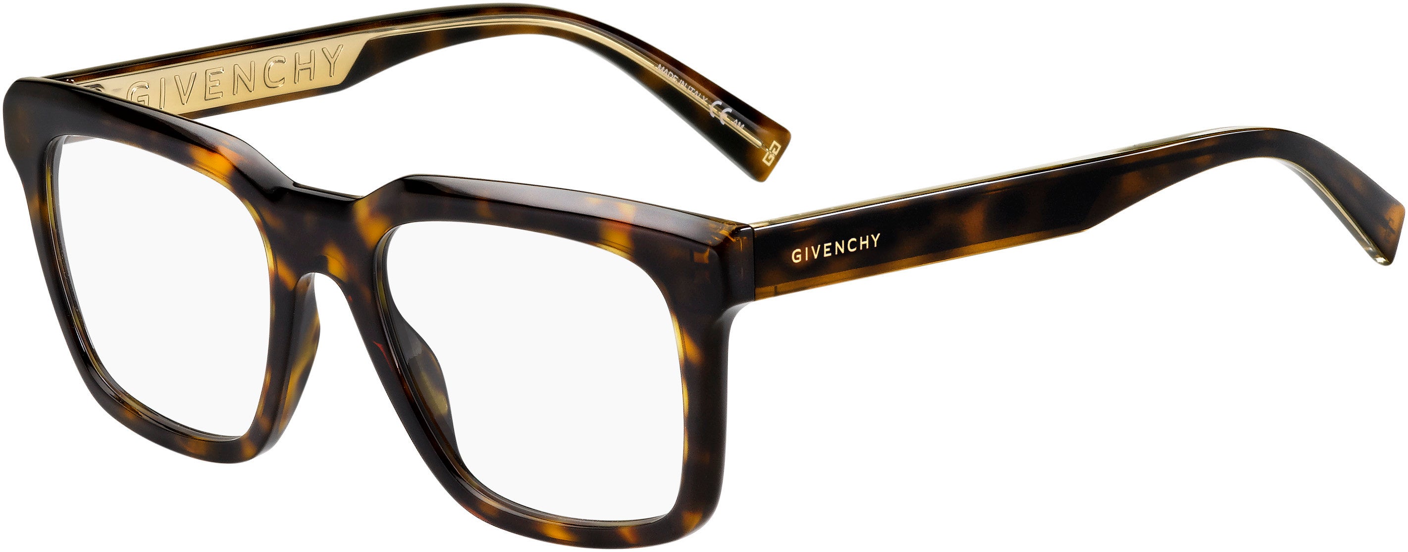  Givenchy 0123 Square Eyeglasses 0086-0086  Dark Havana (00 Demo Lens)