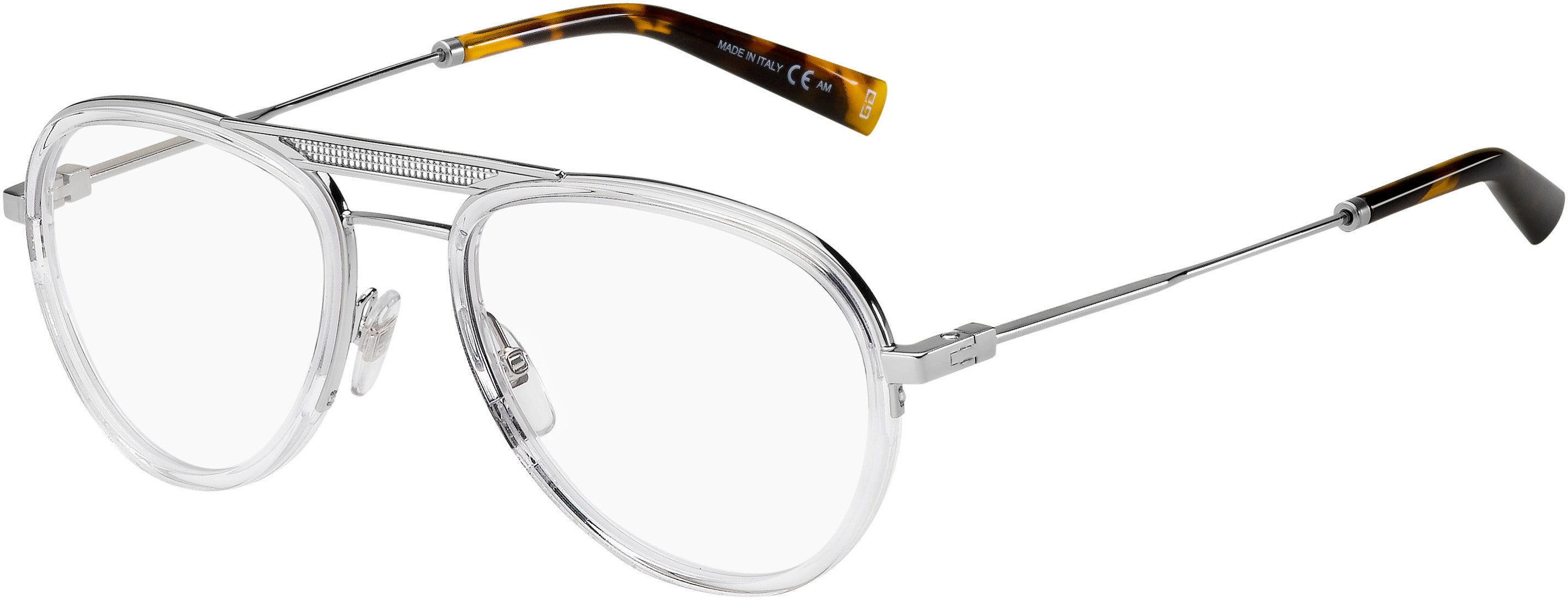  Givenchy 0125 Aviator Eyeglasses 0HKT-0HKT  Crystal Silver (00 Demo Lens)