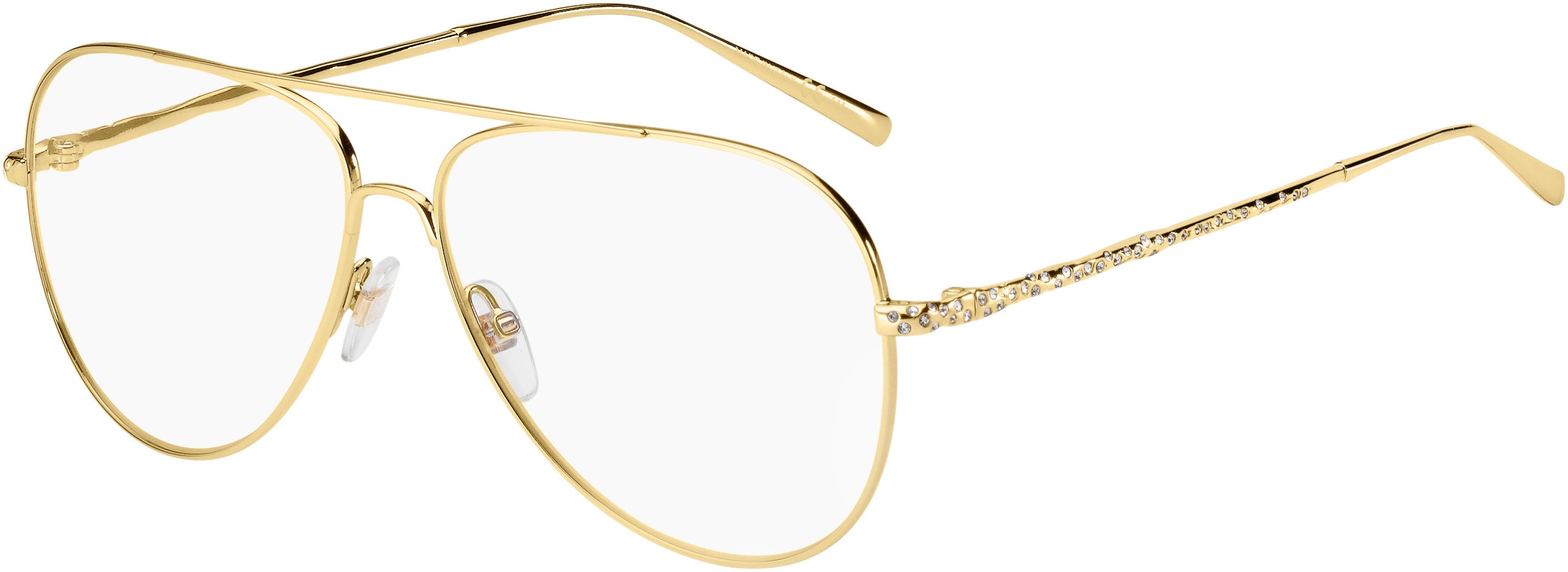  Givenchy 0127 Aviator Eyeglasses 0J5G-0J5G  Gold (00 Demo Lens)