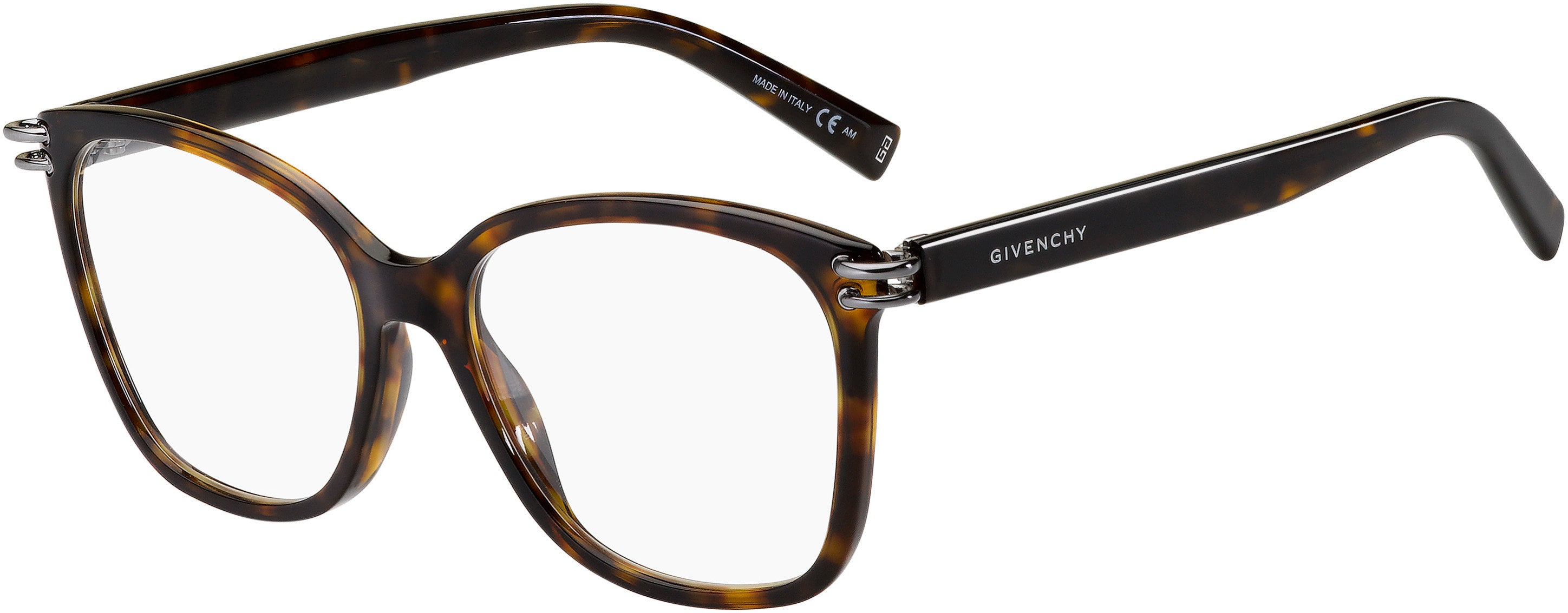  Givenchy 0130 Square Eyeglasses 0086-0086  Dark Havana (00 Demo Lens)