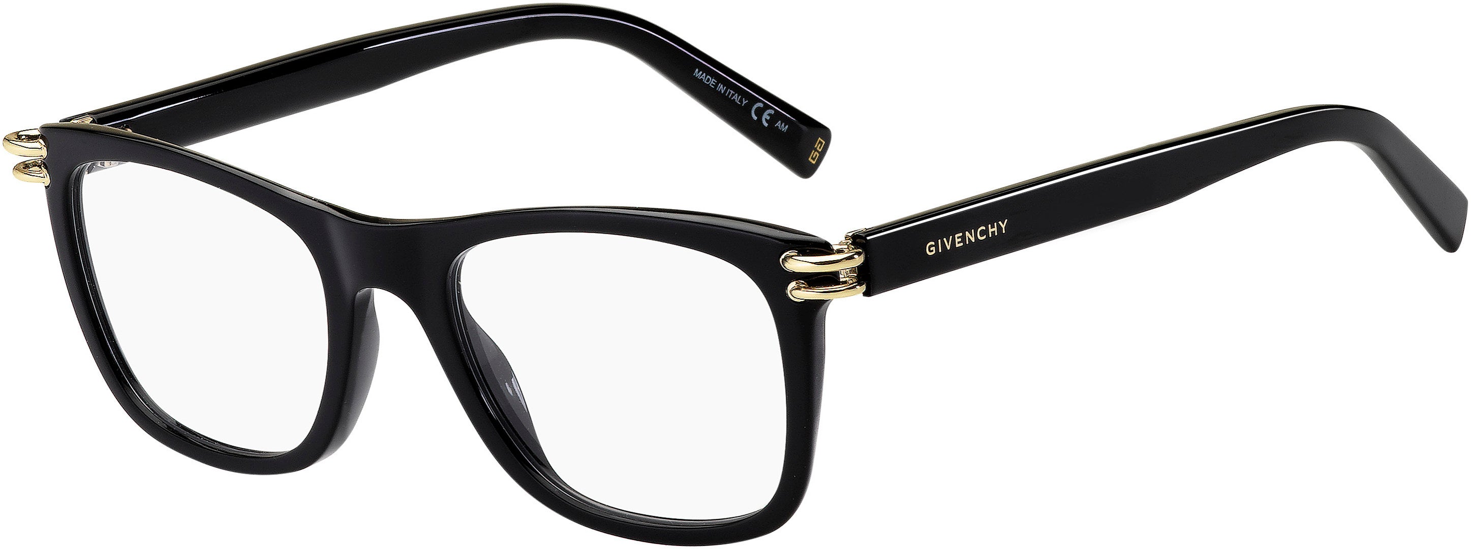  Givenchy 0131 Rectangular Eyeglasses 0807-0807  Black (00 Demo Lens)