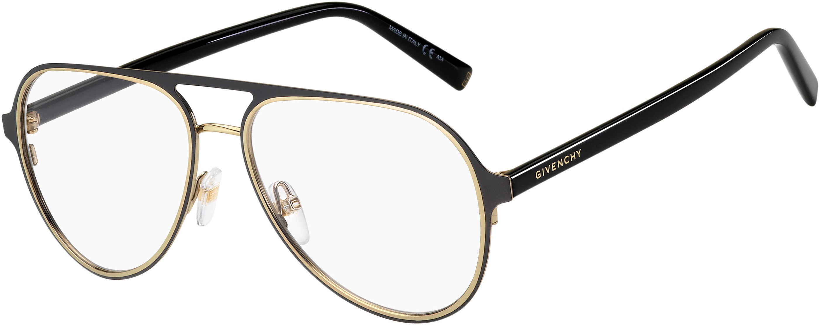  Givenchy 0133 Aviator Eyeglasses 02M2-02M2  Black Gold (00 Demo Lens)
