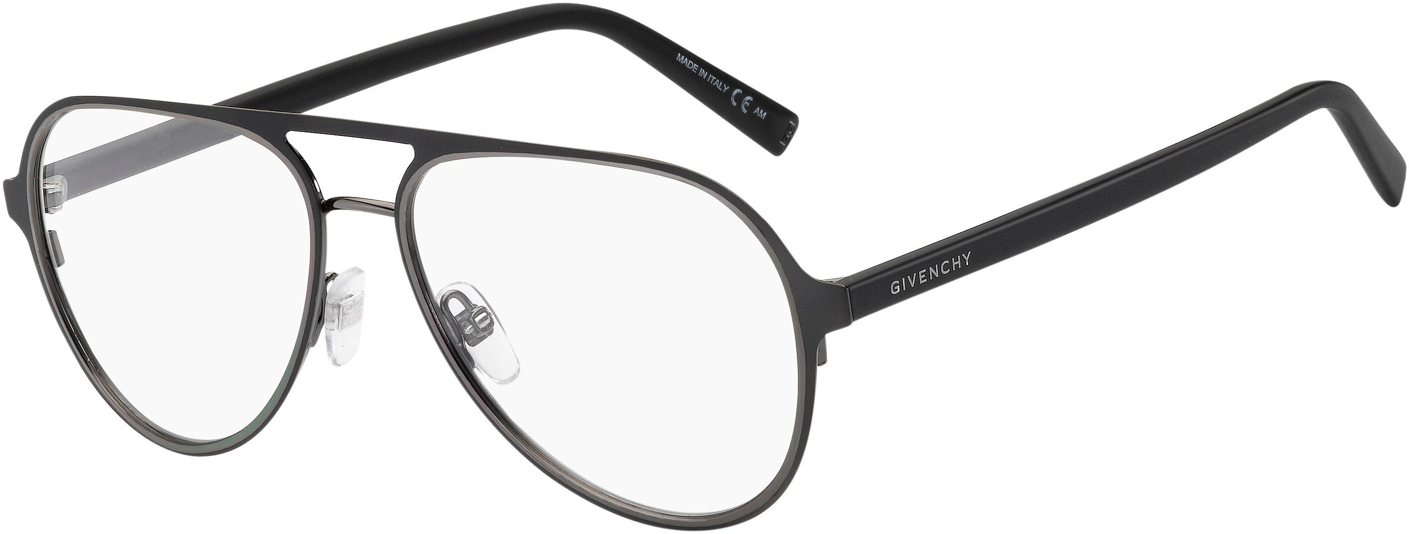  Givenchy 0133 Aviator Eyeglasses 0RZZ-0RZZ  Matte Black Dark Ruthenium (00 Demo Lens)
