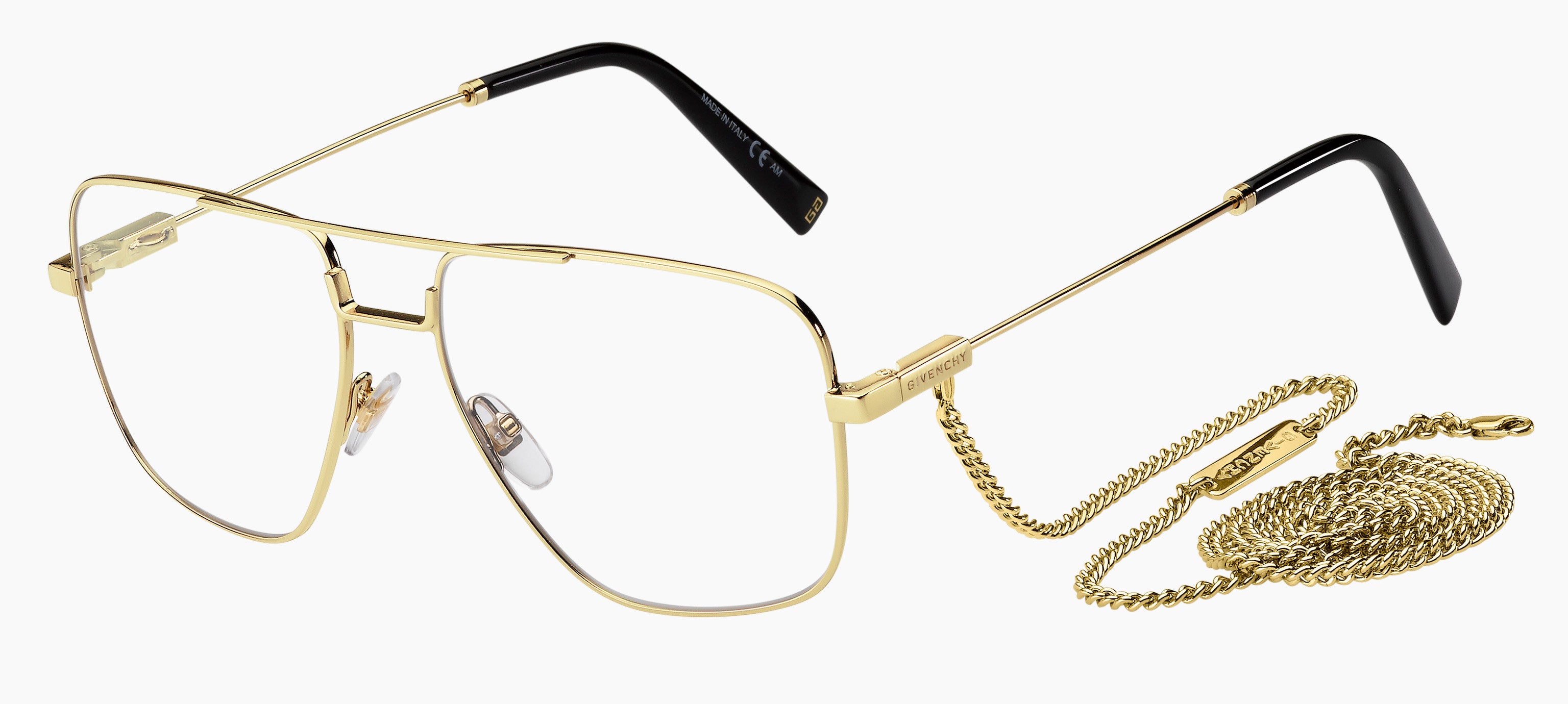  Givenchy 0134 Square Eyeglasses 0J5G-0J5G  Gold (00 Demo Lens)