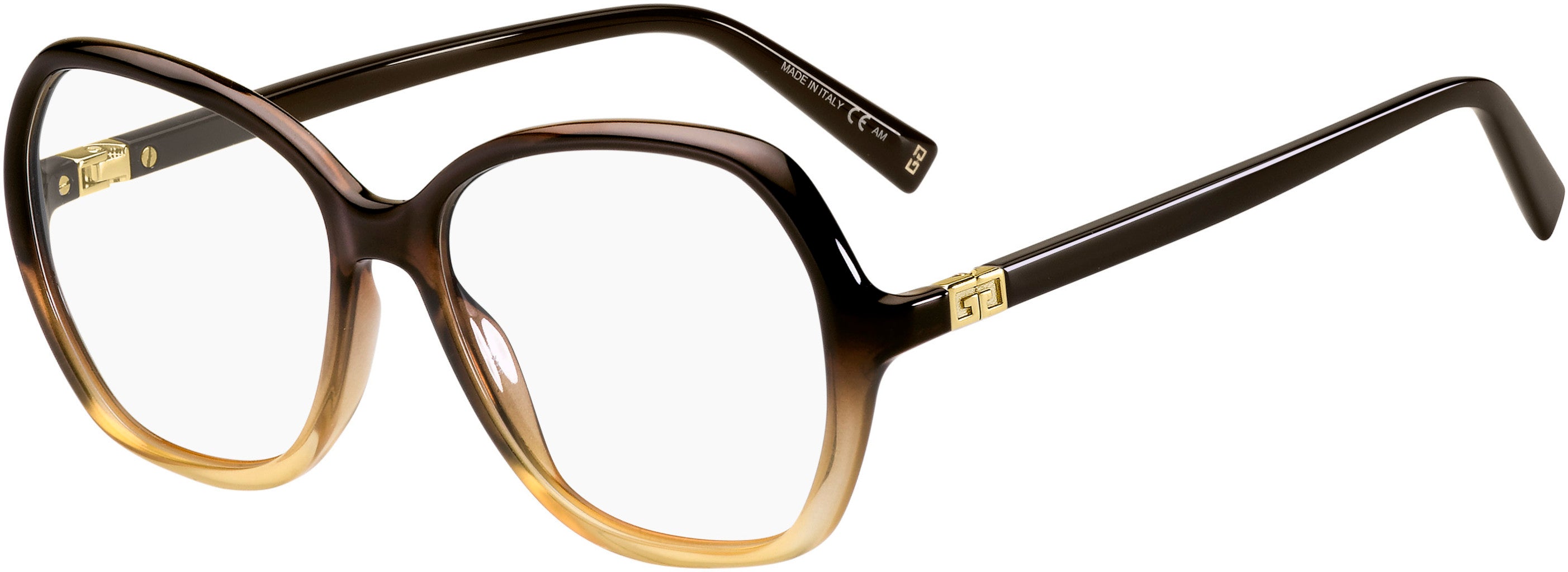  Givenchy 0141 Rectangular Eyeglasses 0GLN-0GLN  Brown Yellow (00 Demo Lens)