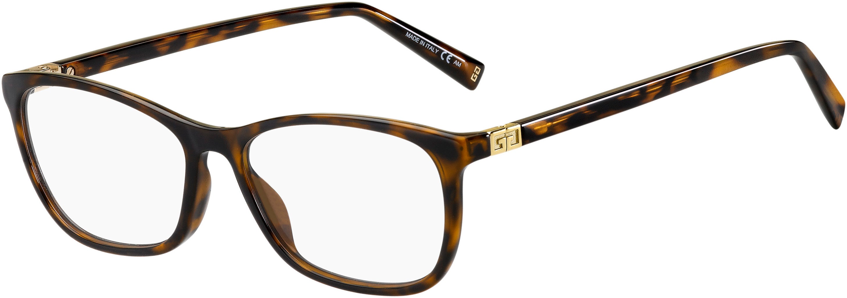  Givenchy 0143 Rectangular Eyeglasses 0086-0086  Dark Havana (00 Demo Lens)