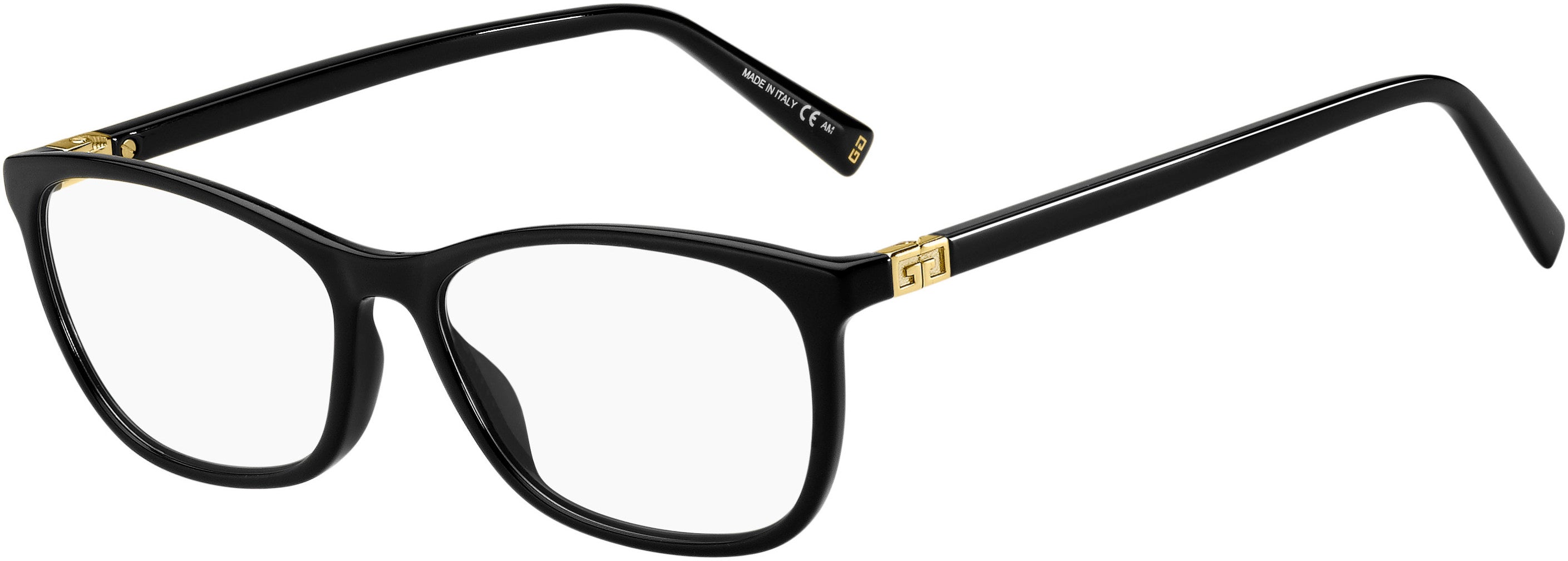  Givenchy 0143 Rectangular Eyeglasses 0807-0807  Black (00 Demo Lens)