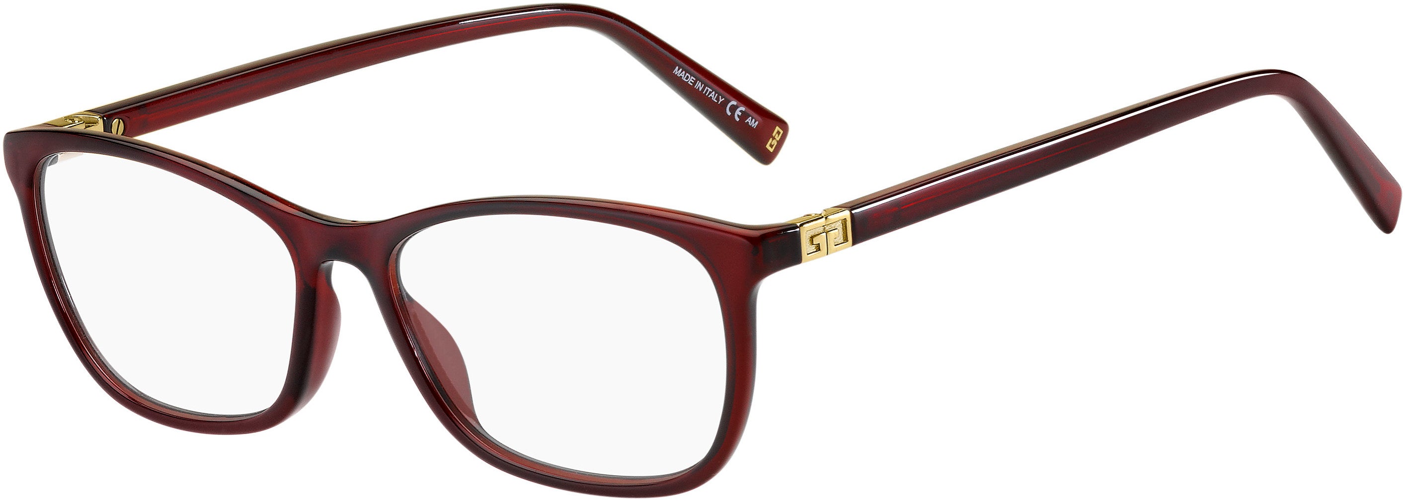  Givenchy 0143 Rectangular Eyeglasses 0LHF-0LHF  Opal Burgundy (00 Demo Lens)