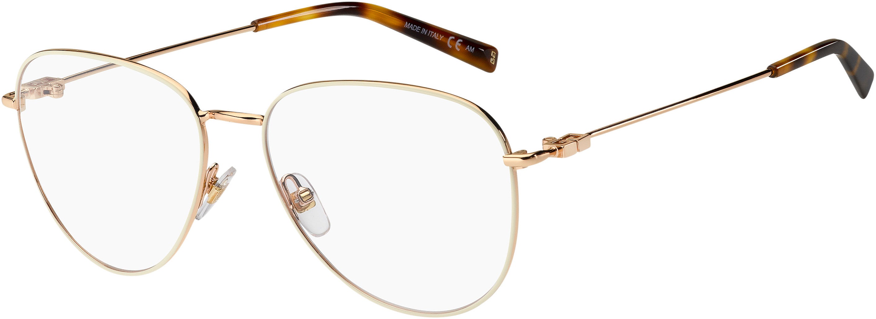  Givenchy 0150 Oval Modified Eyeglasses 0Y3R-0Y3R  Gold Ivory (00 Demo Lens)