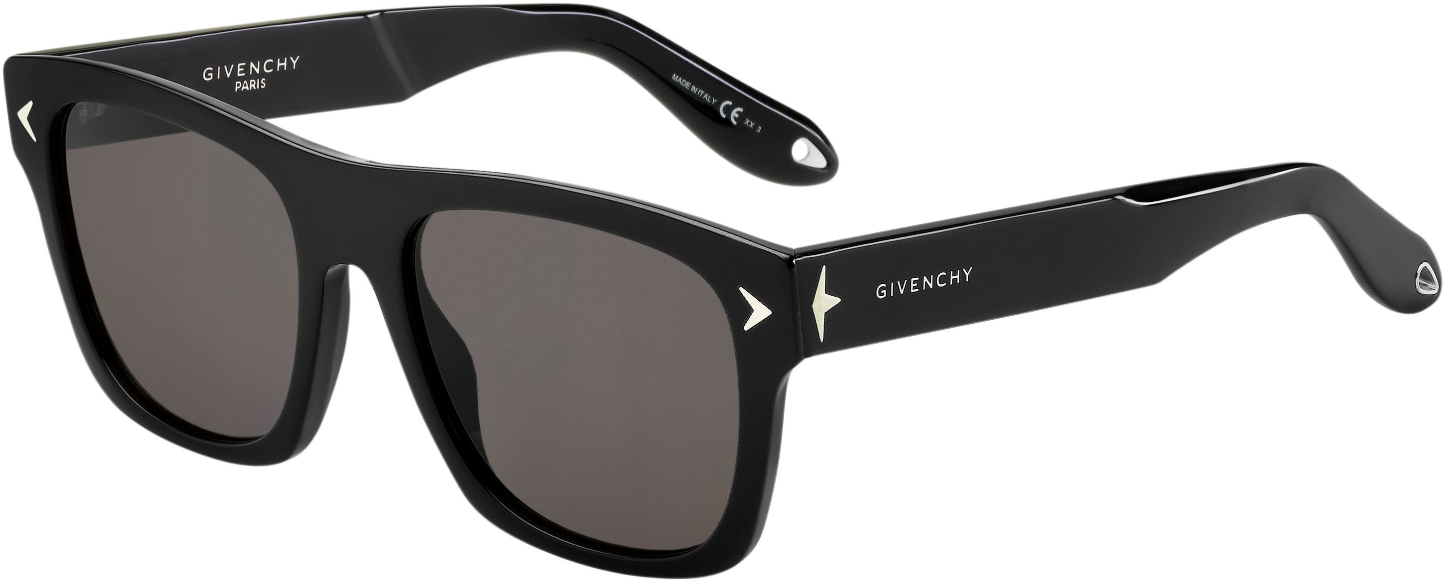  Givenchy 7011/S Rectangular Sunglasses 0807-0807  Black (NR Brown Gray)
