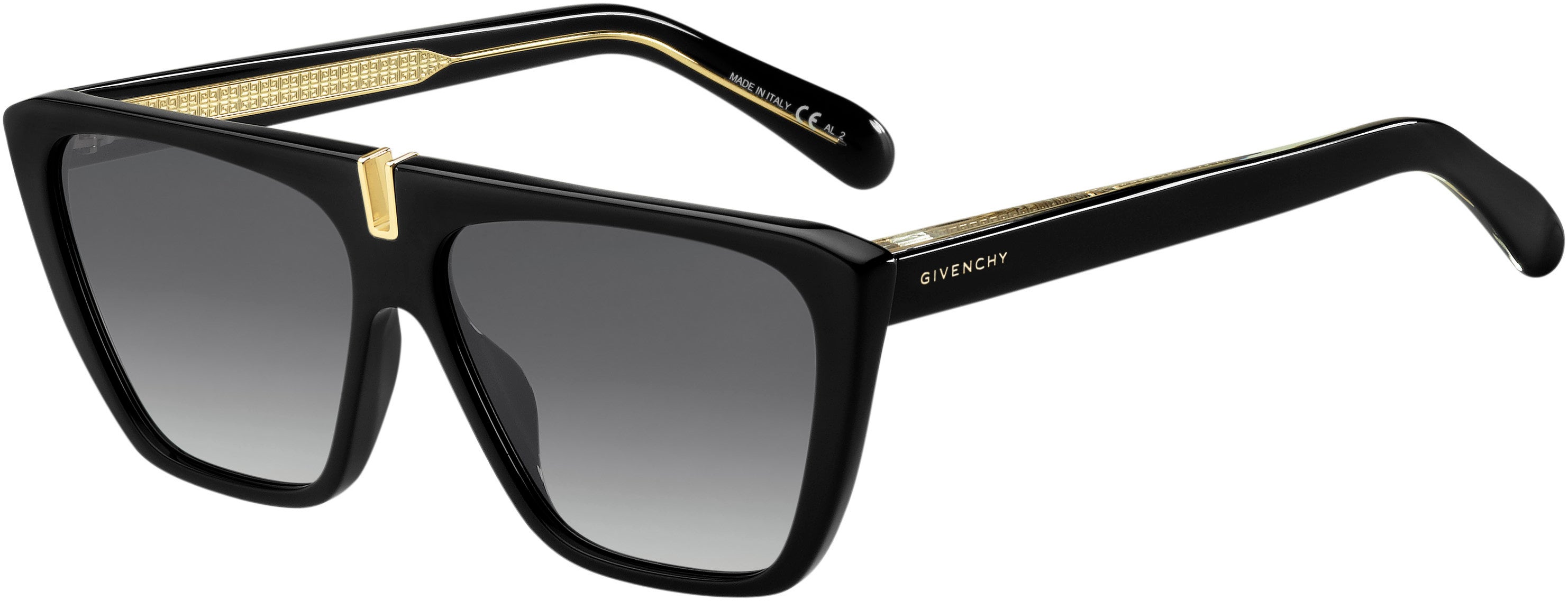  Givenchy 7109/S Square Sunglasses 0807-0807  Black (9O Dark Gray Gradient)