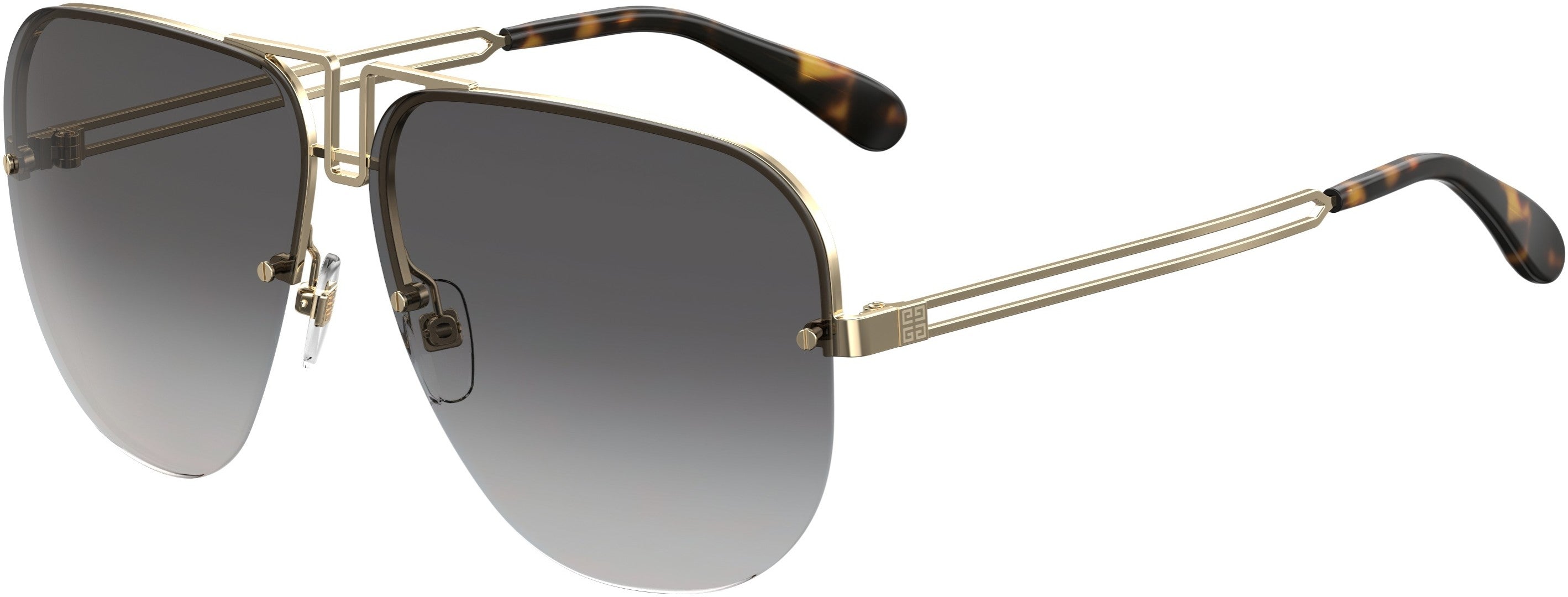  Givenchy 7126/S Aviator Sunglasses 0J5G-0J5G  Gold (9O Dark Gray Gradient)