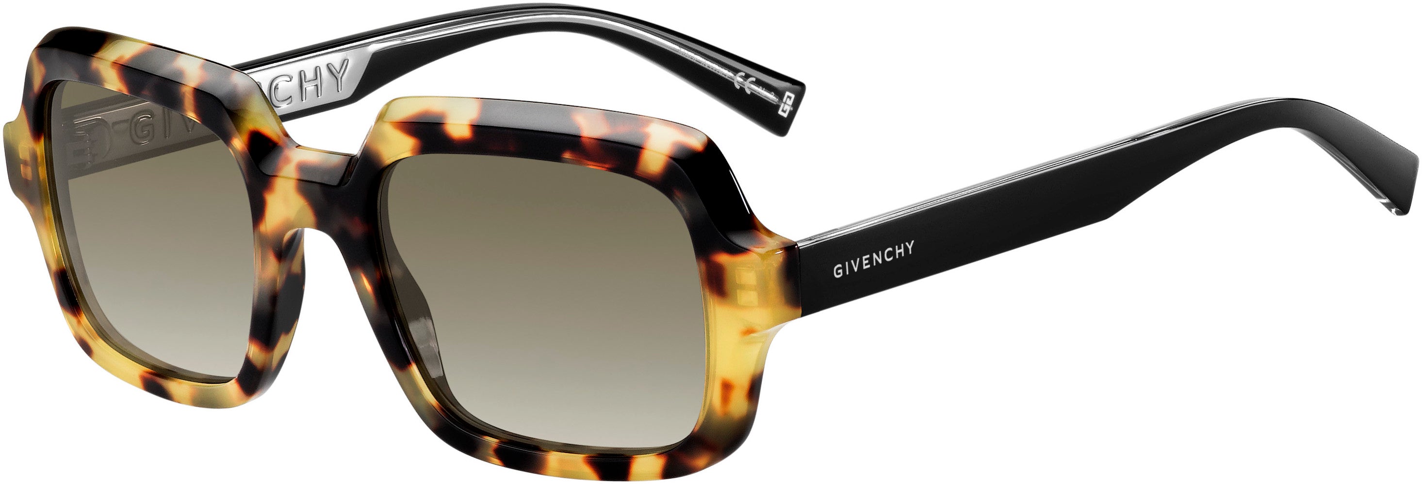  Givenchy 7153/S Rectangular Sunglasses 0SX7-0SX7  Light Havana (HA Brown Gradient)
