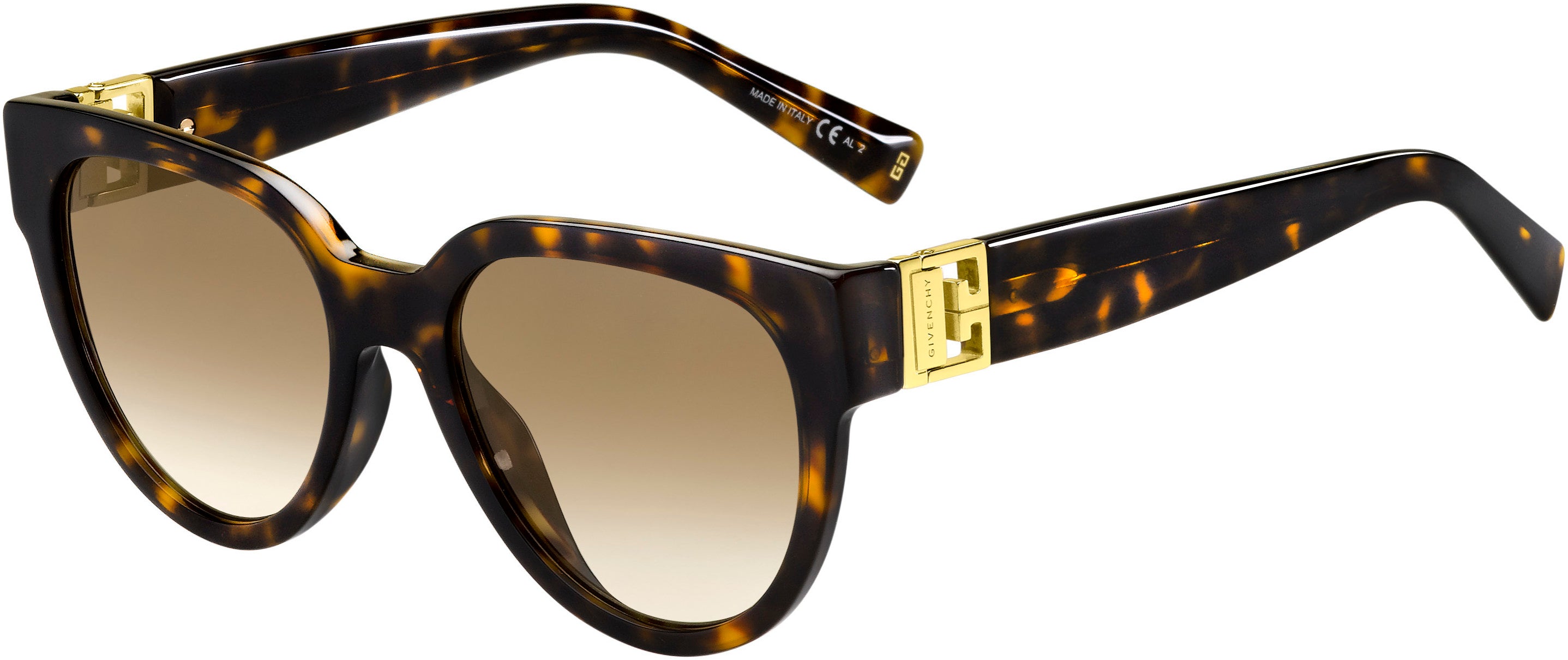  Givenchy 7155/G/S Oval Modified Sunglasses 0086-0086  Dark Havana (HA Brown Gradient)
