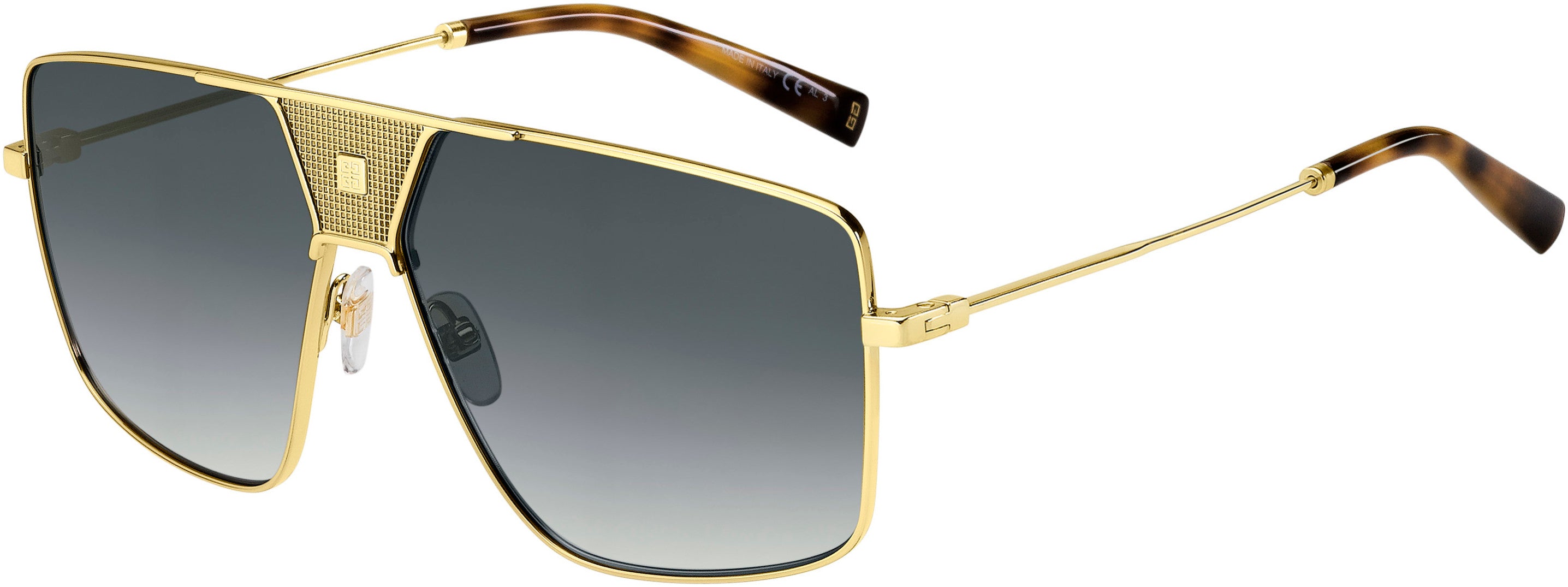  Givenchy 7162/S Square Sunglasses 02F7-02F7  Gold Gray (9O Dark Gray Gradient)