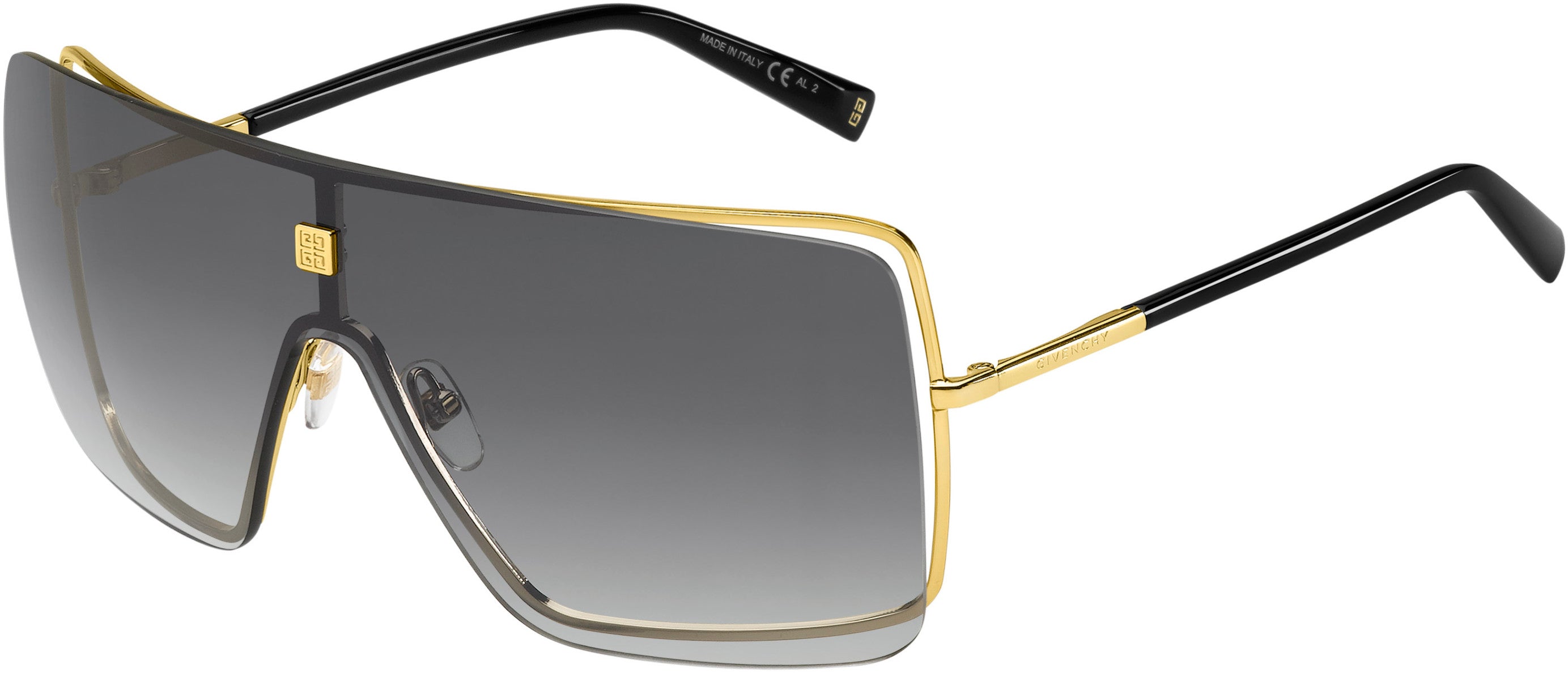  Givenchy 7167/S Rectangular Sunglasses 02F7-02F7  Gold Gray (9O Dark Gray Gradient)