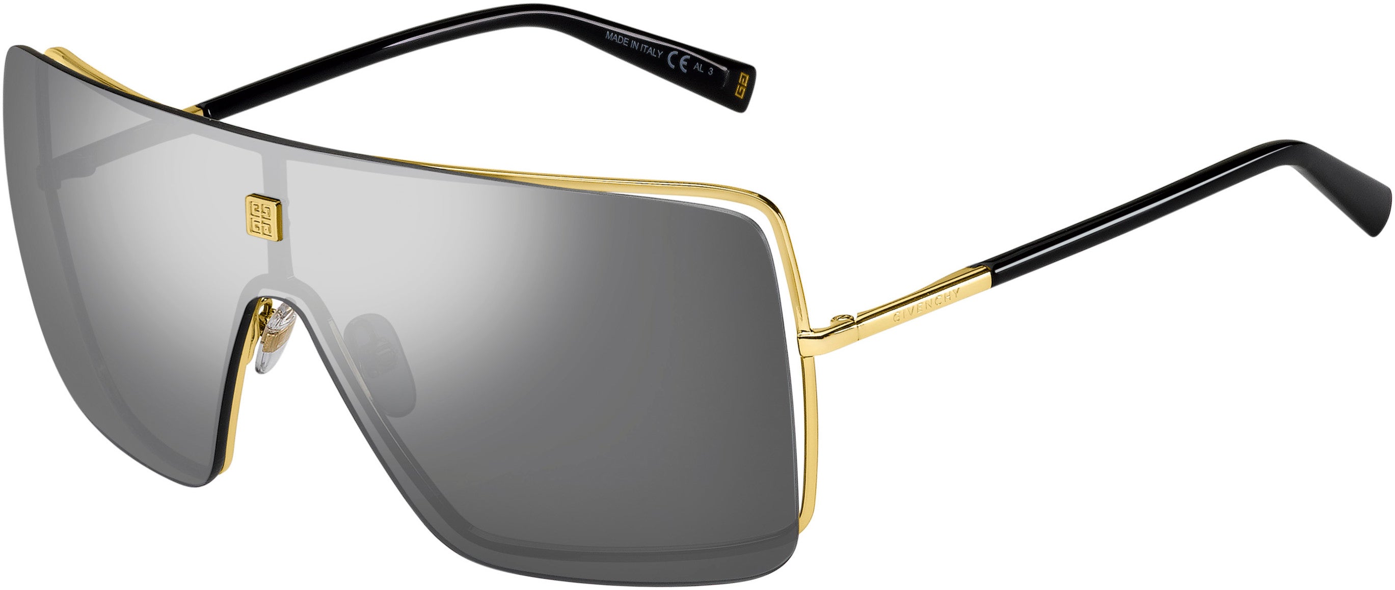  Givenchy 7167/S Rectangular Sunglasses 083I-083I  Gold Silver (T4 Silver Mirror)