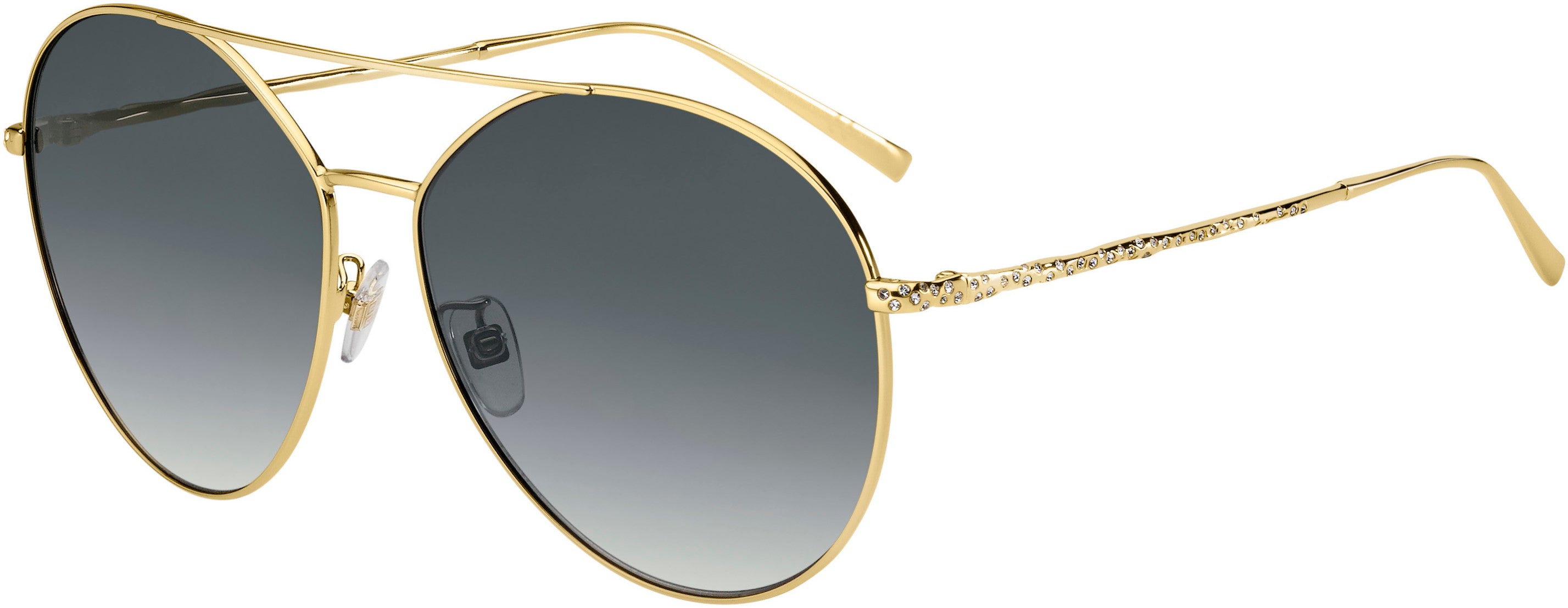  Givenchy 7170/G/S Oval Modified Sunglasses 02F7-02F7  Gold Gray (9O Dark Gray Gradient)