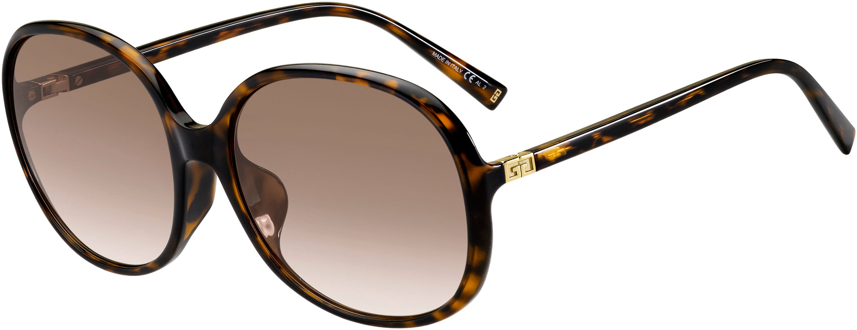  Givenchy 7172/F/S Oval Modified Sunglasses 0086-0086  Dark Havana (HA Brown Gradient)