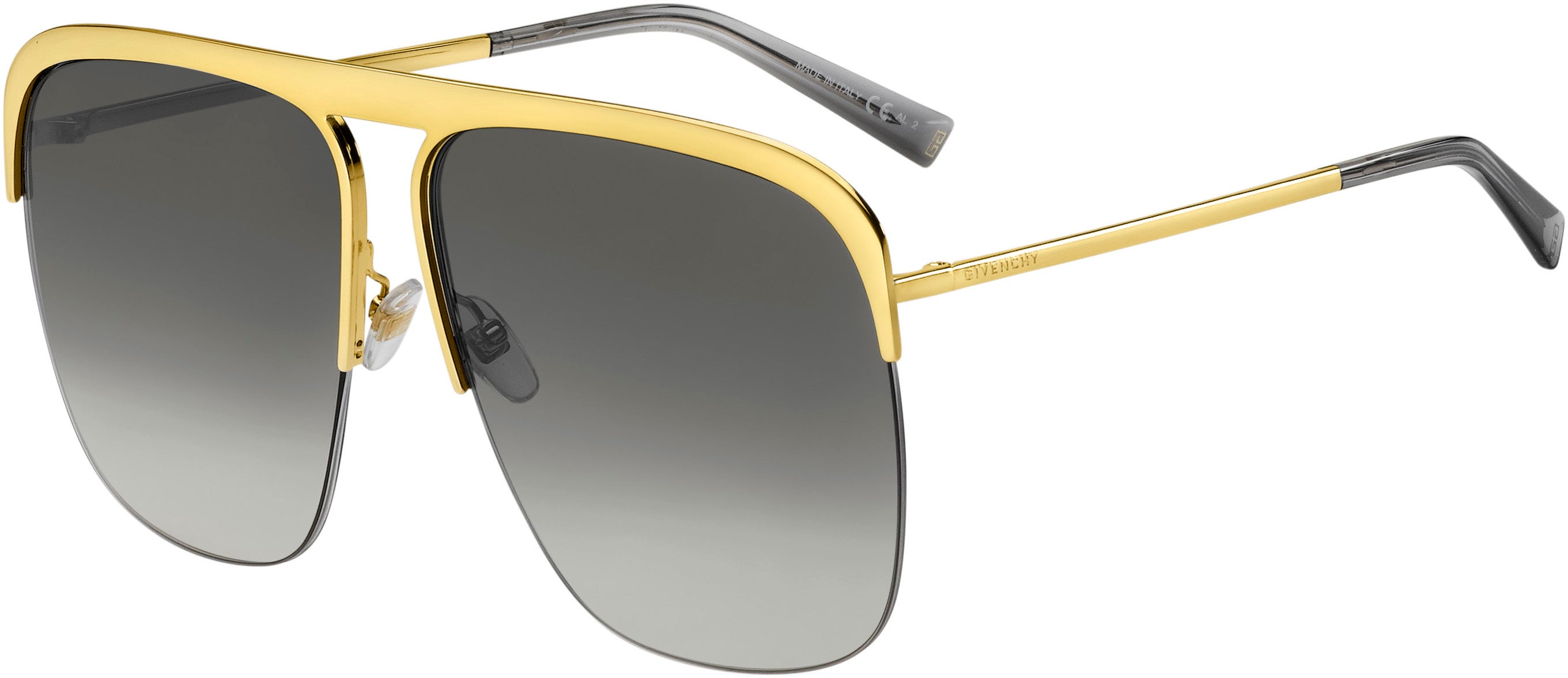  Givenchy 7173/S Square Sunglasses 0J5G-0J5G  Gold (9O Dark Gray Gradient)