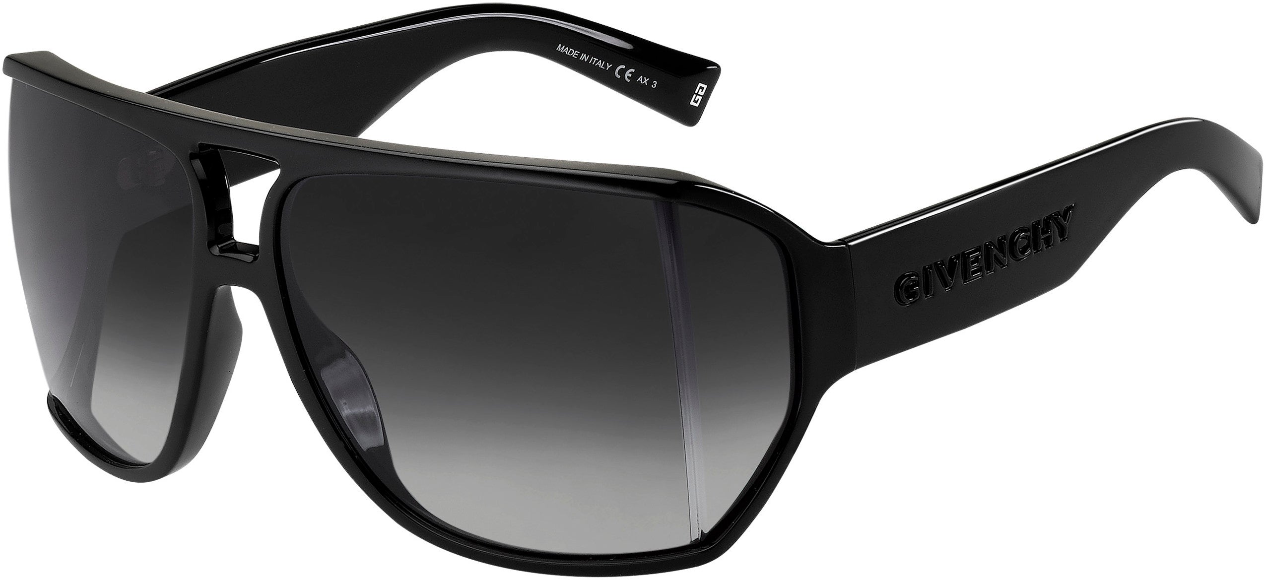  Givenchy 7178/S Square Sunglasses 0807-0807  Black (9O Dark Gray Gradient)