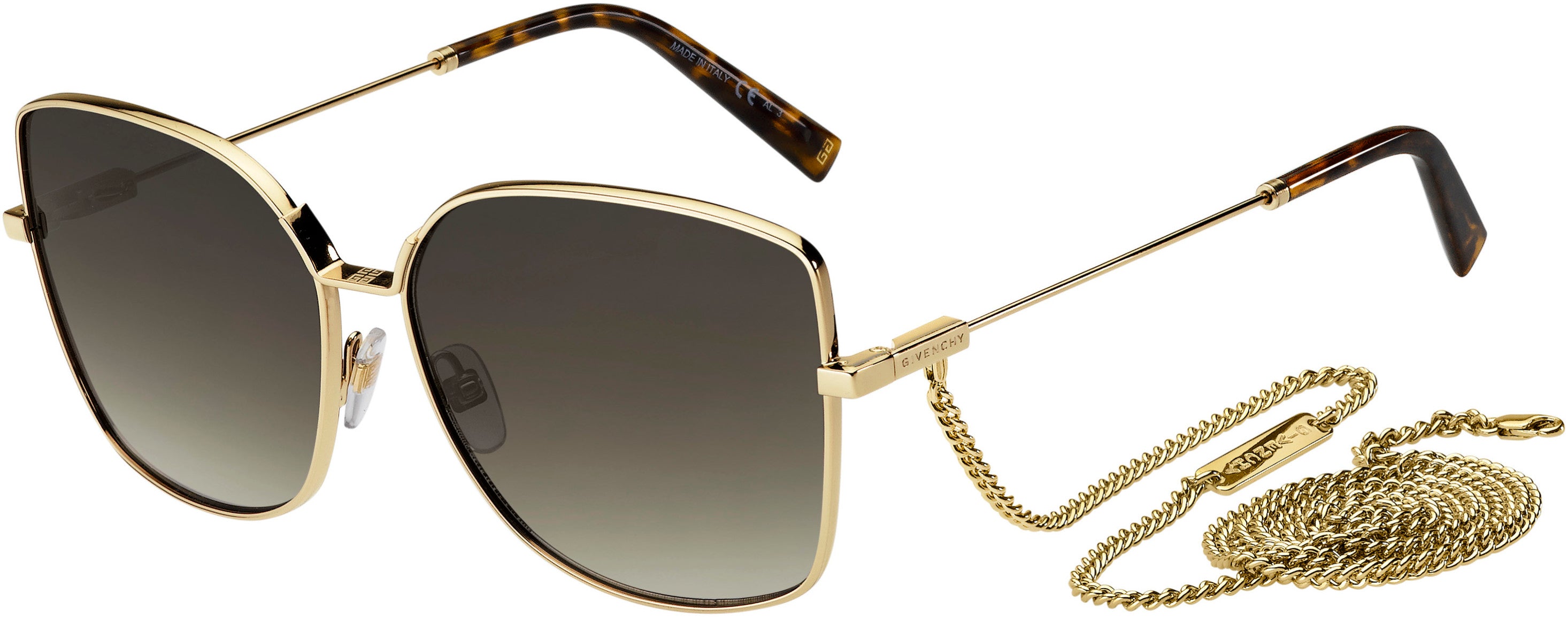  Givenchy 7184/G/S Rectangular Sunglasses 0J5G-0J5G  Gold (HA Brown Gradient)