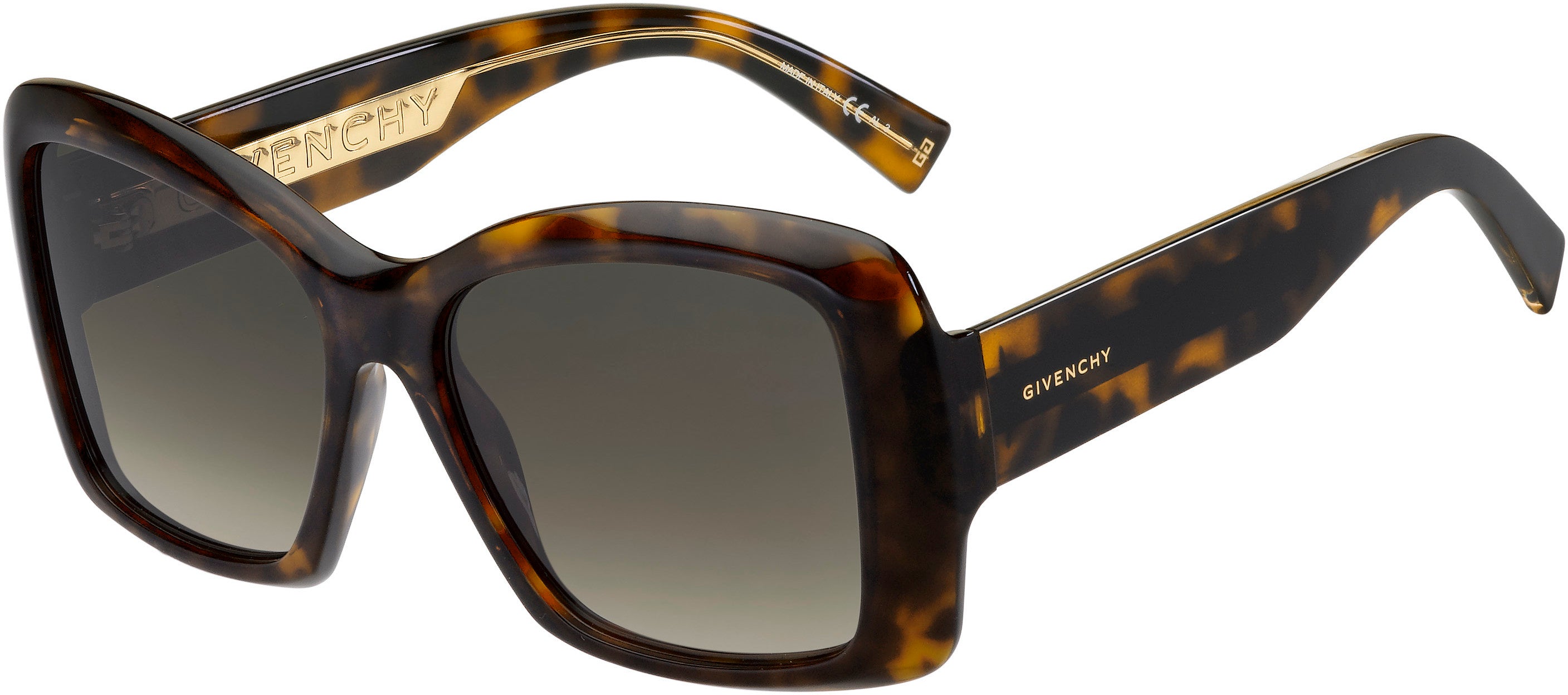  Givenchy 7186/S Square Sunglasses 0086-0086  Dark Havana (HA Brown Gradient)