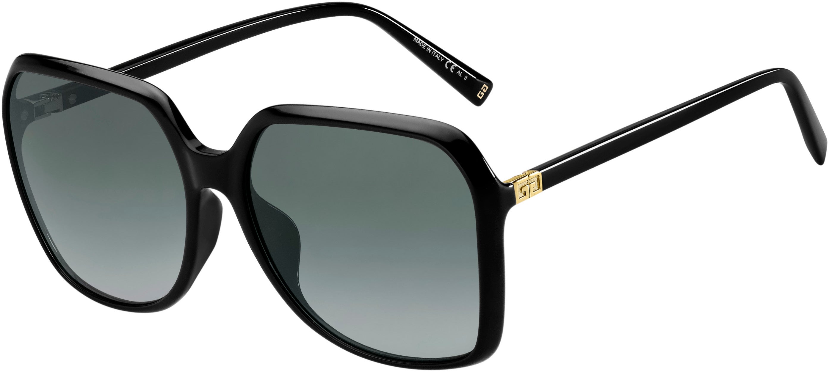  Givenchy 7187/F/S Square Sunglasses 0807-0807  Black (9O Dark Gray Gradient)