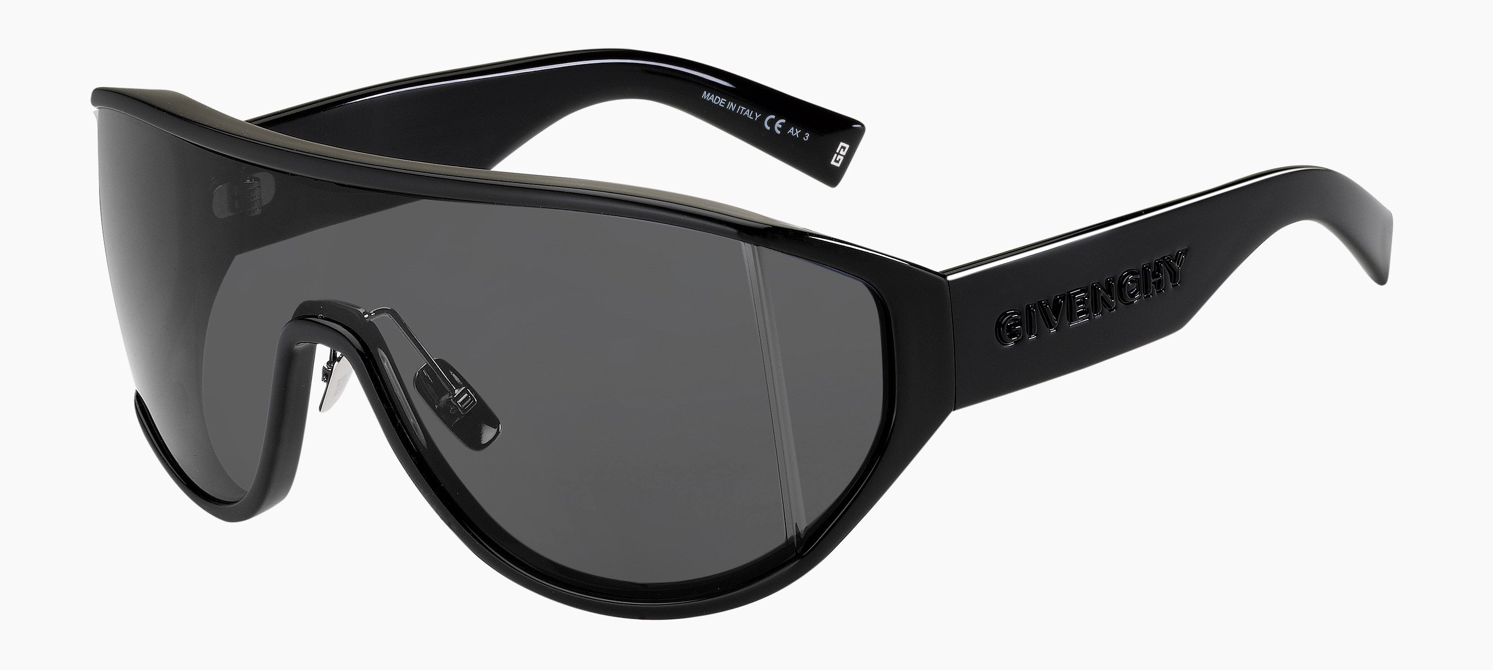  Givenchy 7188/S Rectangular Sunglasses 0807-0807  Black (IR Gray)