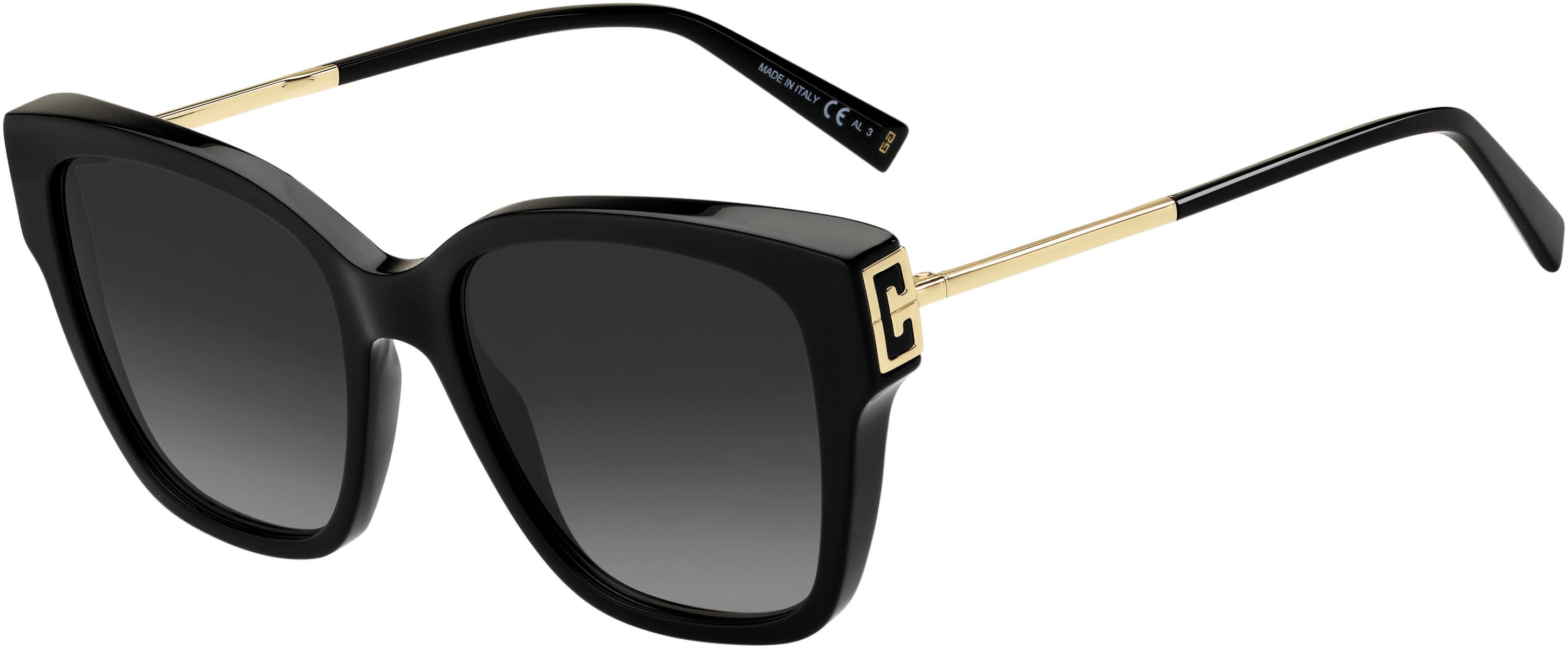  Givenchy 7191/S Square Sunglasses 0807-0807  Black (9O Dark Gray Gradient)