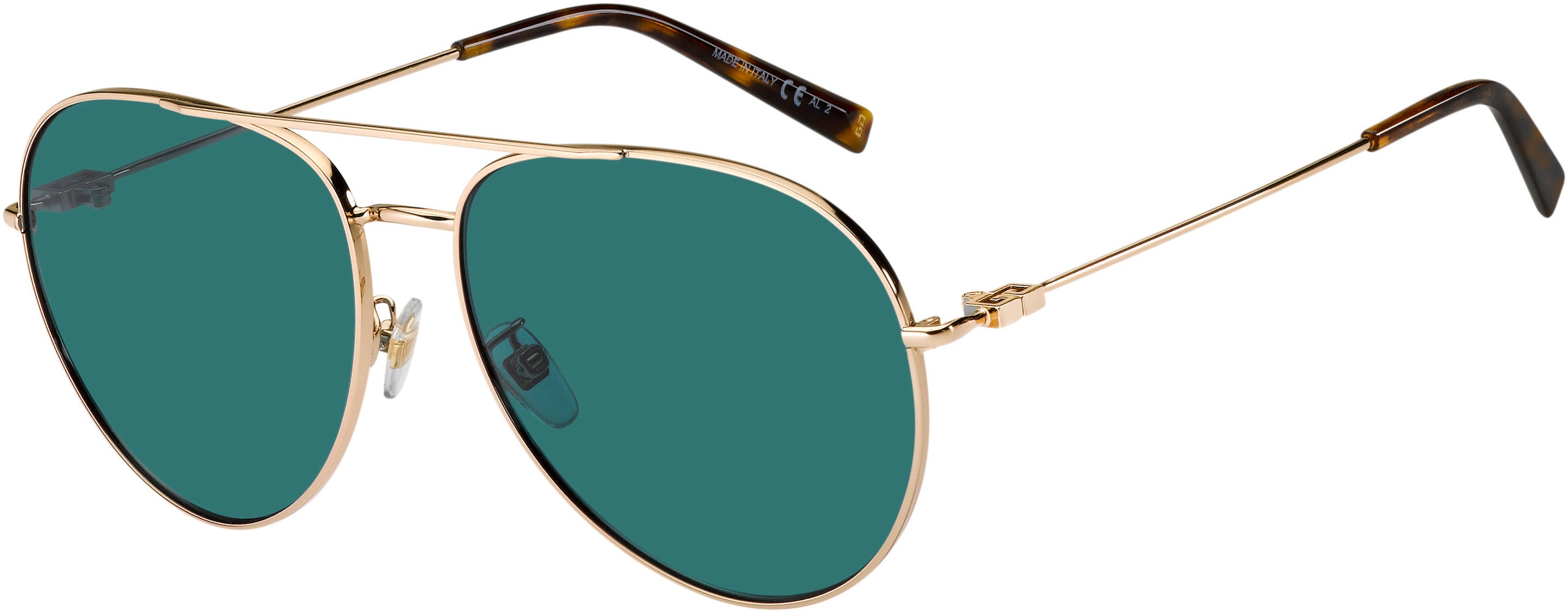  Givenchy 7196/G/S Aviator Sunglasses 0000-0000  Rose Gold (KU Blue)