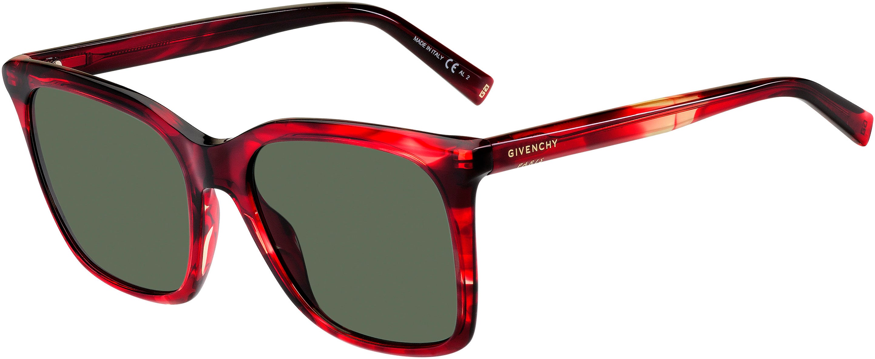  Givenchy 7199/S Square Sunglasses 0573-0573  Red Horn (QT Green)