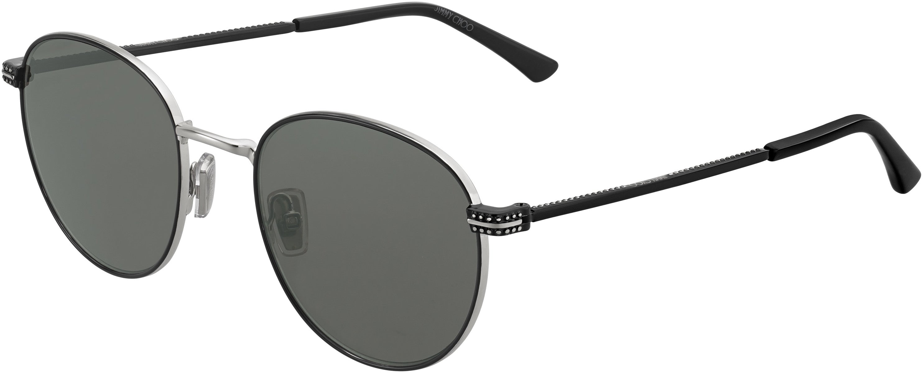 Jimmy Choo Henri/S Oval Modified Sunglasses 0807-0807  Black (IR Gray)