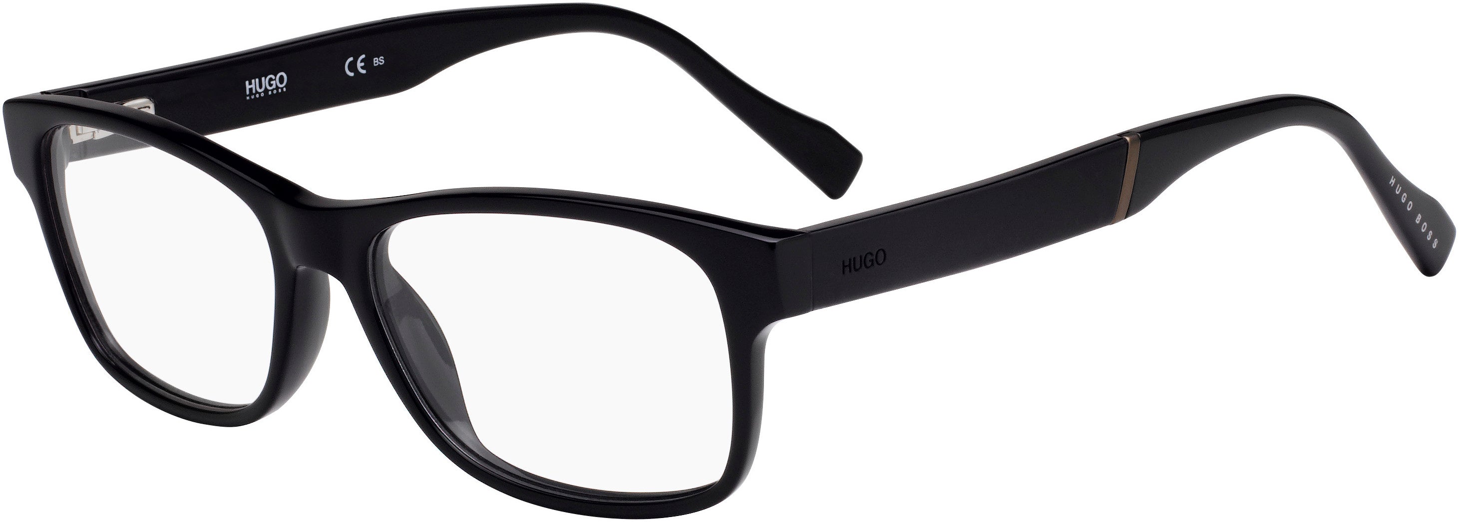 Hugo (hug) Hugo 0084 Rectangular Eyeglasses 0807-0807  Black (00 Demo Lens)