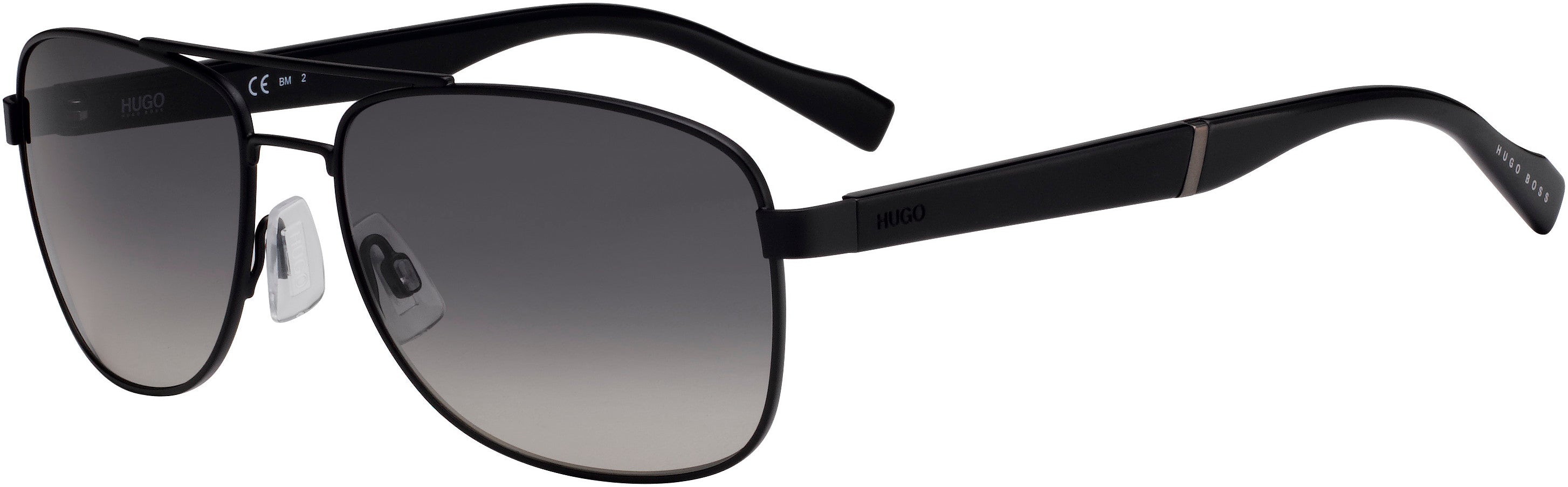 Hugo (hug) Hugo 0133/S Navigator Sunglasses 0003-0003  Matte Black (PR Gray Shaded Brown)