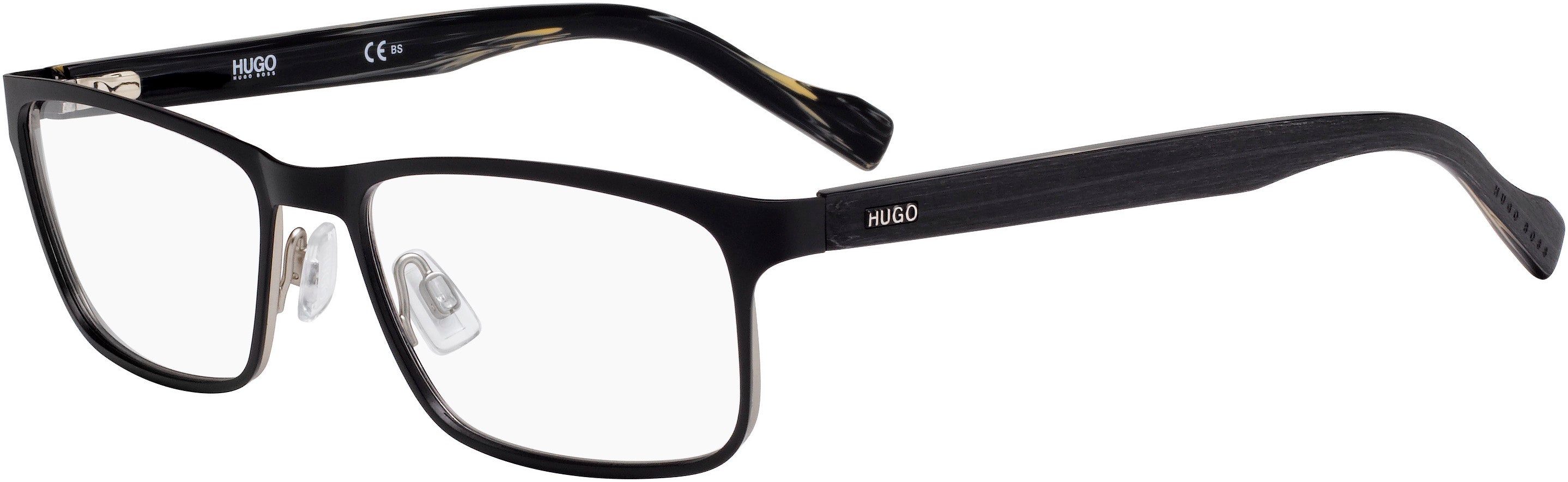 Hugo (hug) Hugo 0151 Rectangular Eyeglasses 0003-0003  Matte Black (00 Demo Lens)