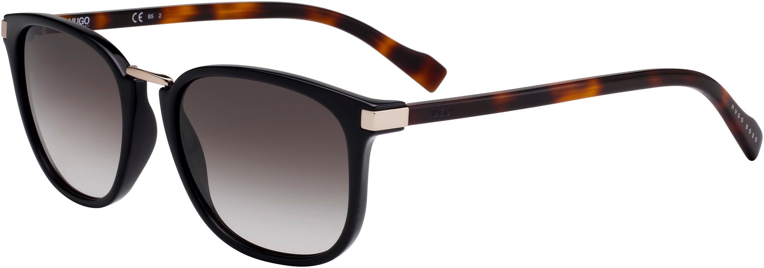 Hugo (hug) Hugo 0178/S Special Shape Sunglasses 0WR7-0WR7  Black Havana (HA Brown Gradient)