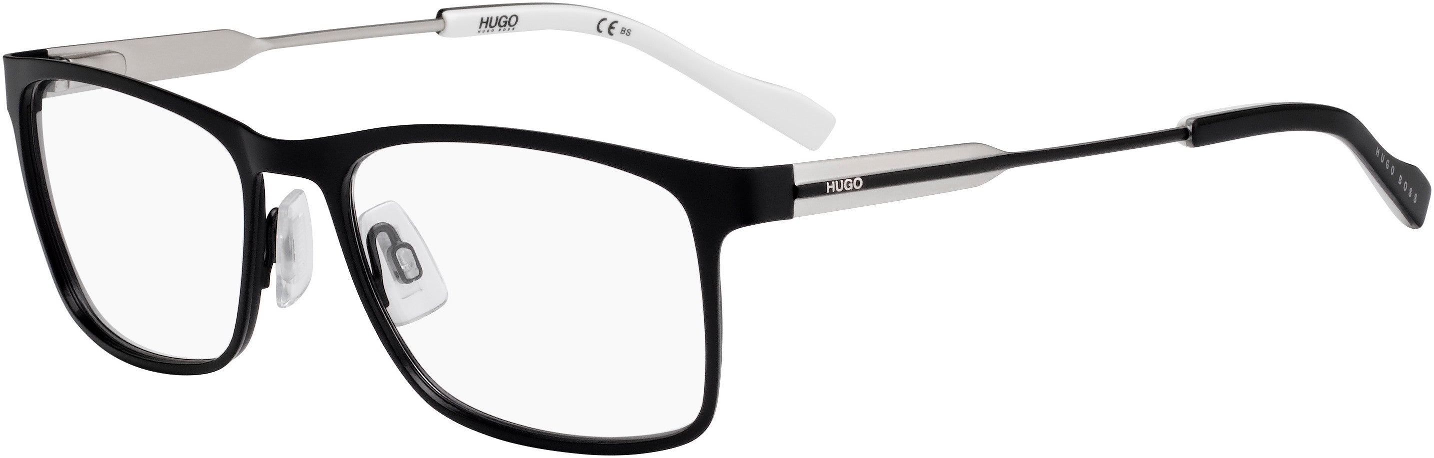 Hugo (hug) Hugo 0231 Rectangular Eyeglasses 0003-0003  Matte Black (00 Demo Lens)